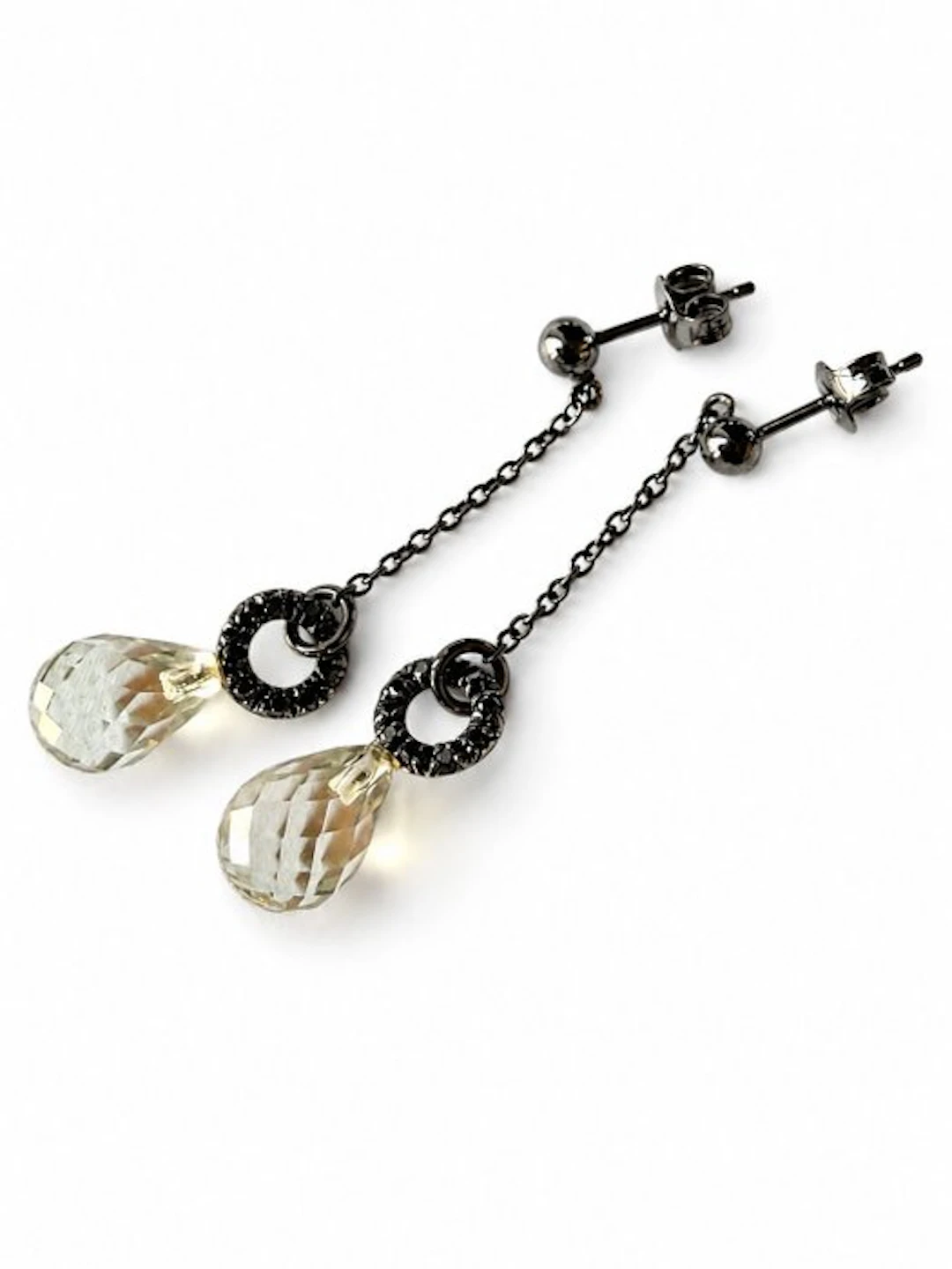 Drop earrings - 18 kt. Yellow gold
