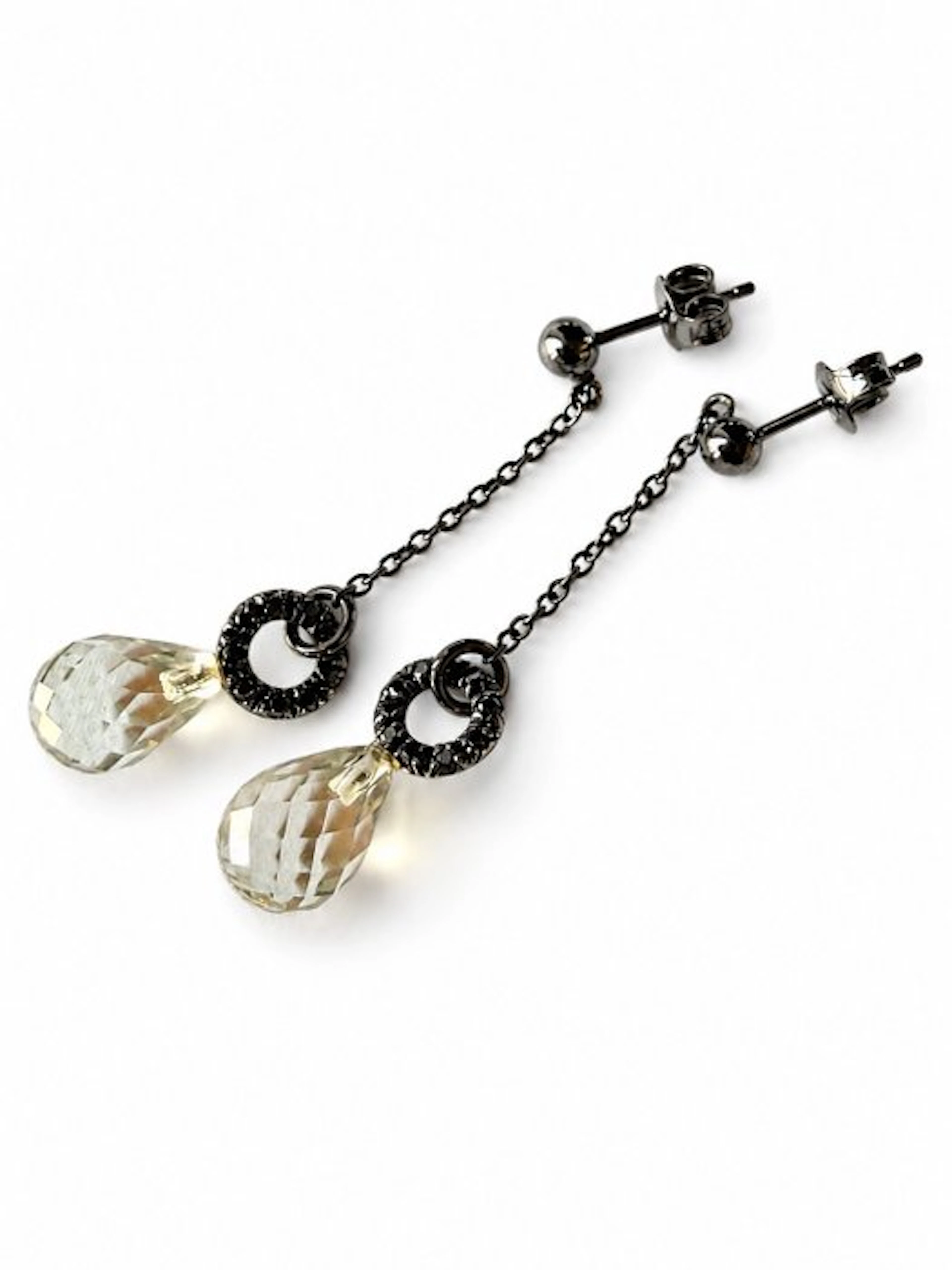 Drop earrings - 18 kt. Yellow gold