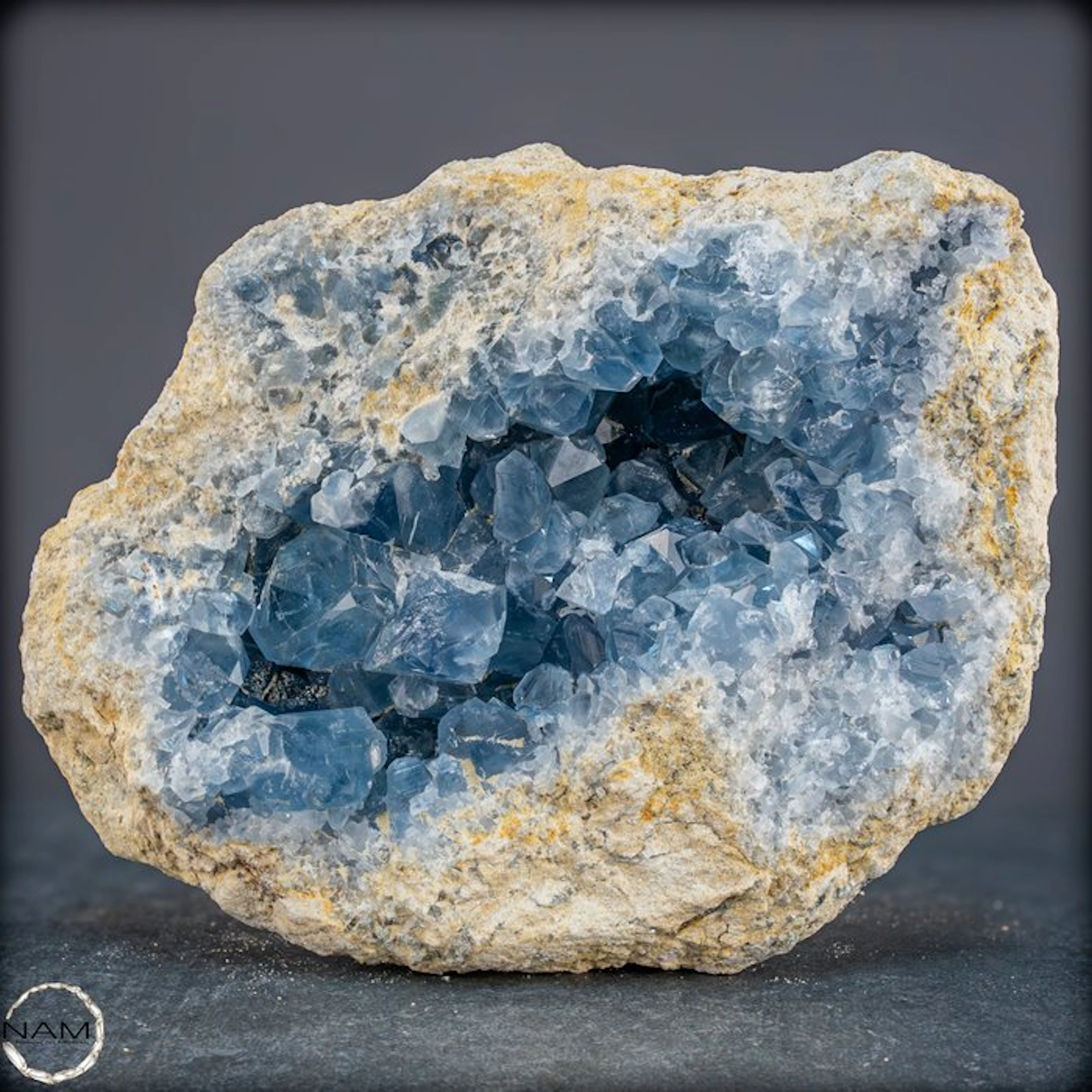 Natural celestite druzy from Madagascar – Heavenly beauty...