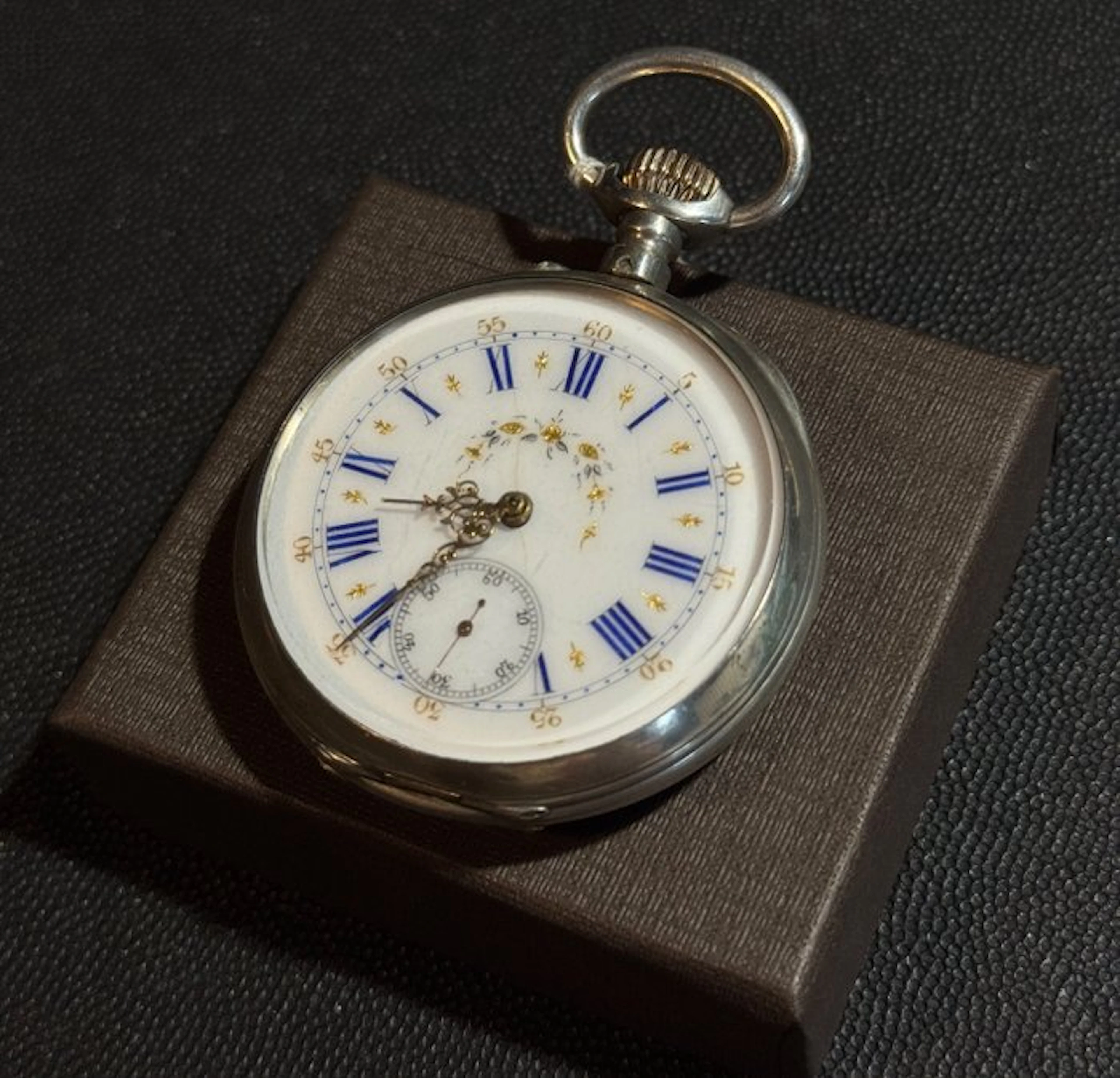 French Silver Pocket Watch with Swiss 15-Jewel Movement - 1900-1949