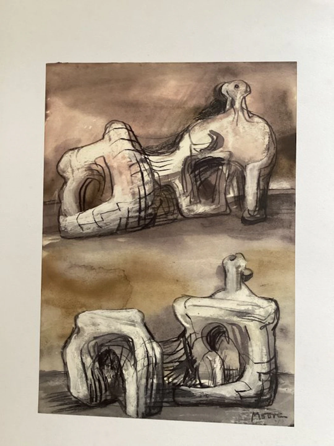 Henry Moore (1831-1895) - Two Reclining Figures: Ideas for Sculpture