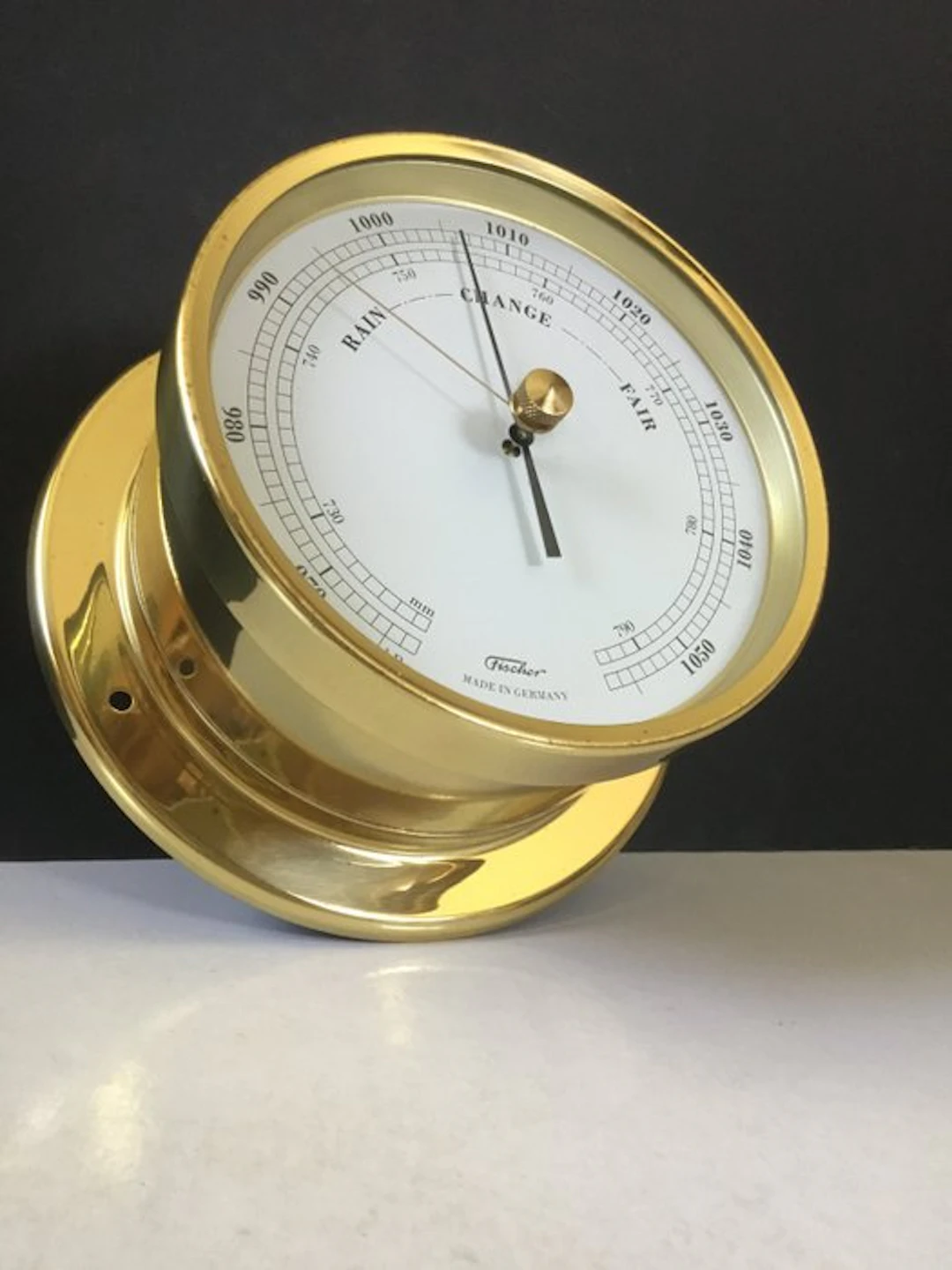 Marine barometer - Brass - Fischer boat barometer