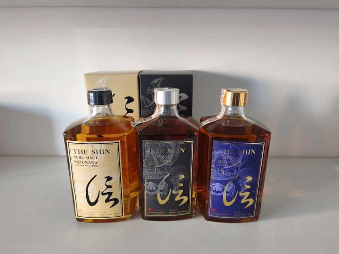 The Shin Pure Malt, 10yo, 15yo Mizunara - 700ml - 3 bottles