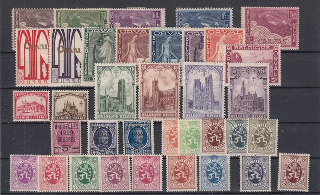 Belgium 1927/1934 - between 249/253 and 386/389 - volledige reeksen