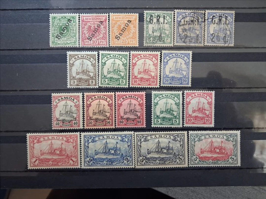 German Empire - German Colonies, Samoa, Small selection, Unused. Postmarked.