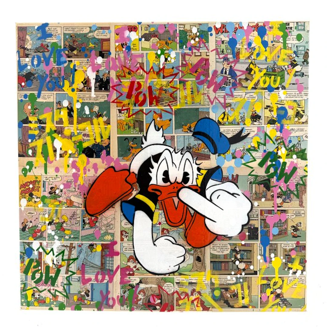 Koen Betjes (1992) - Rebellious Donald Duck x Comics (canvas)