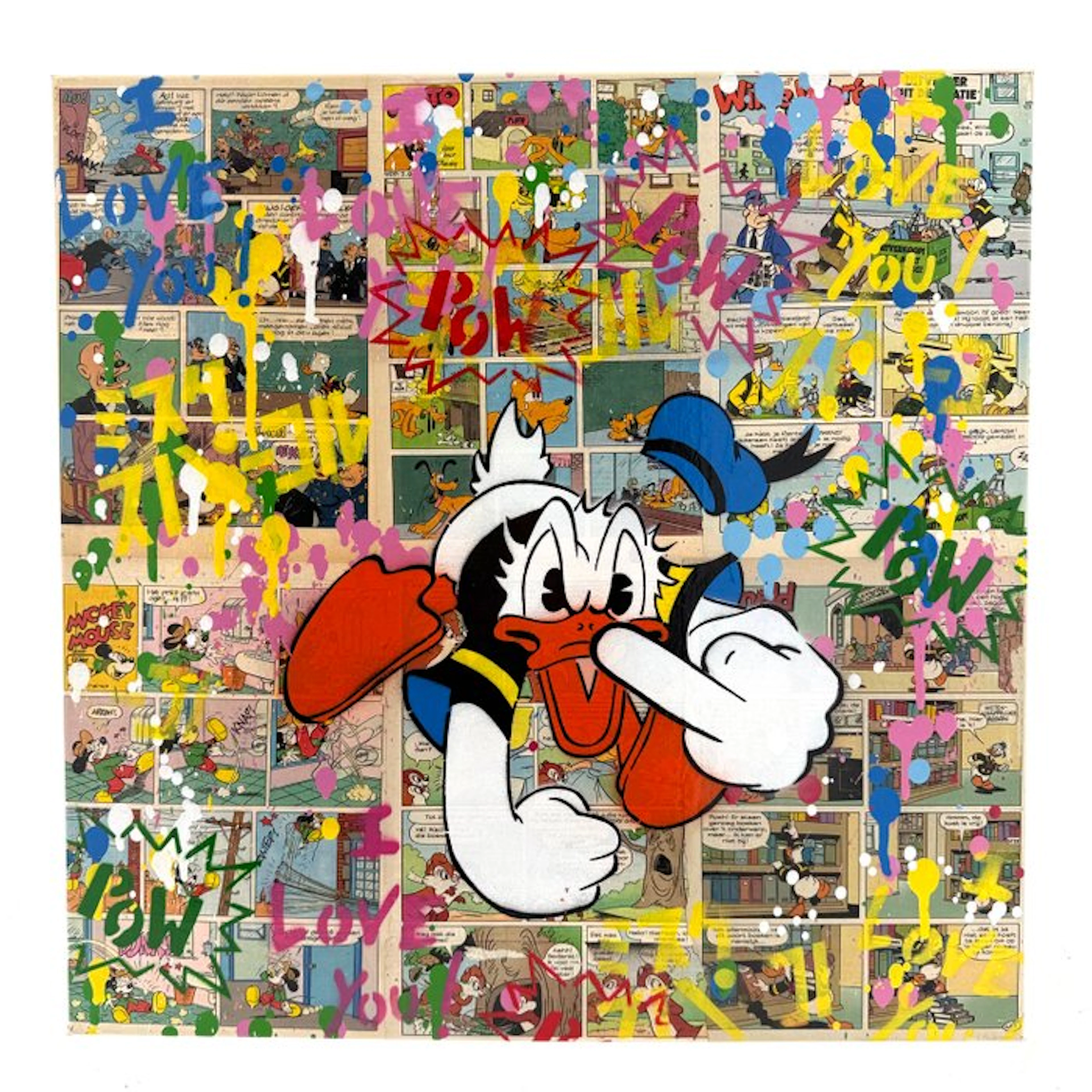 Koen Betjes (1992) - Rebellious Donald Duck x Comics (canvas)