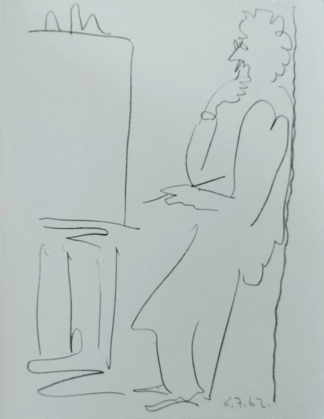 Pablo Picasso- after - Peintre dans l'Atelier.