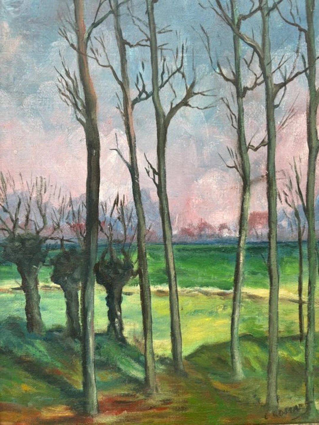 Belgian school (XX) - Glooiend landschap