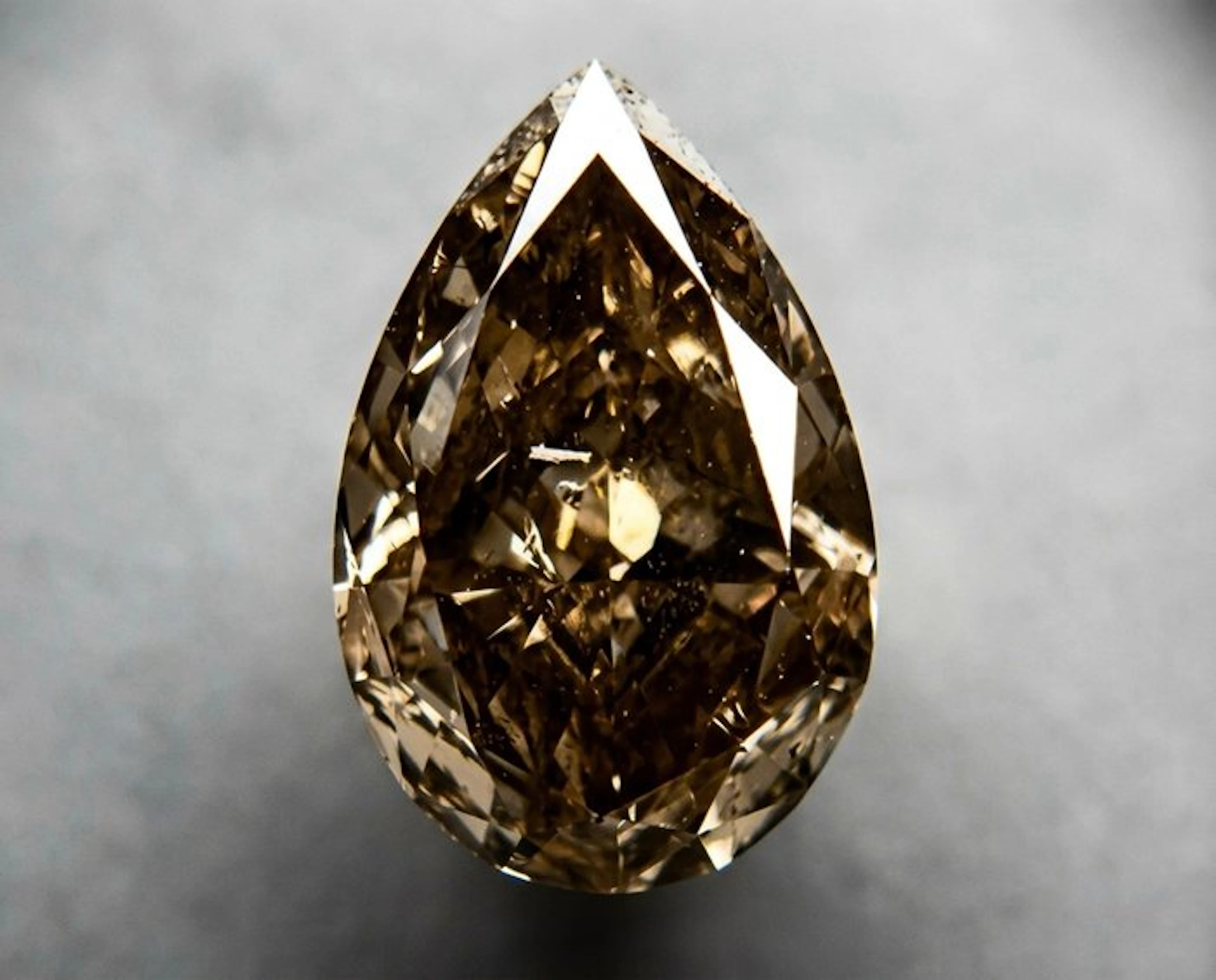 1 pcs Diamond (Natural coloured) - 1.00 ct - Drop - Fancy...