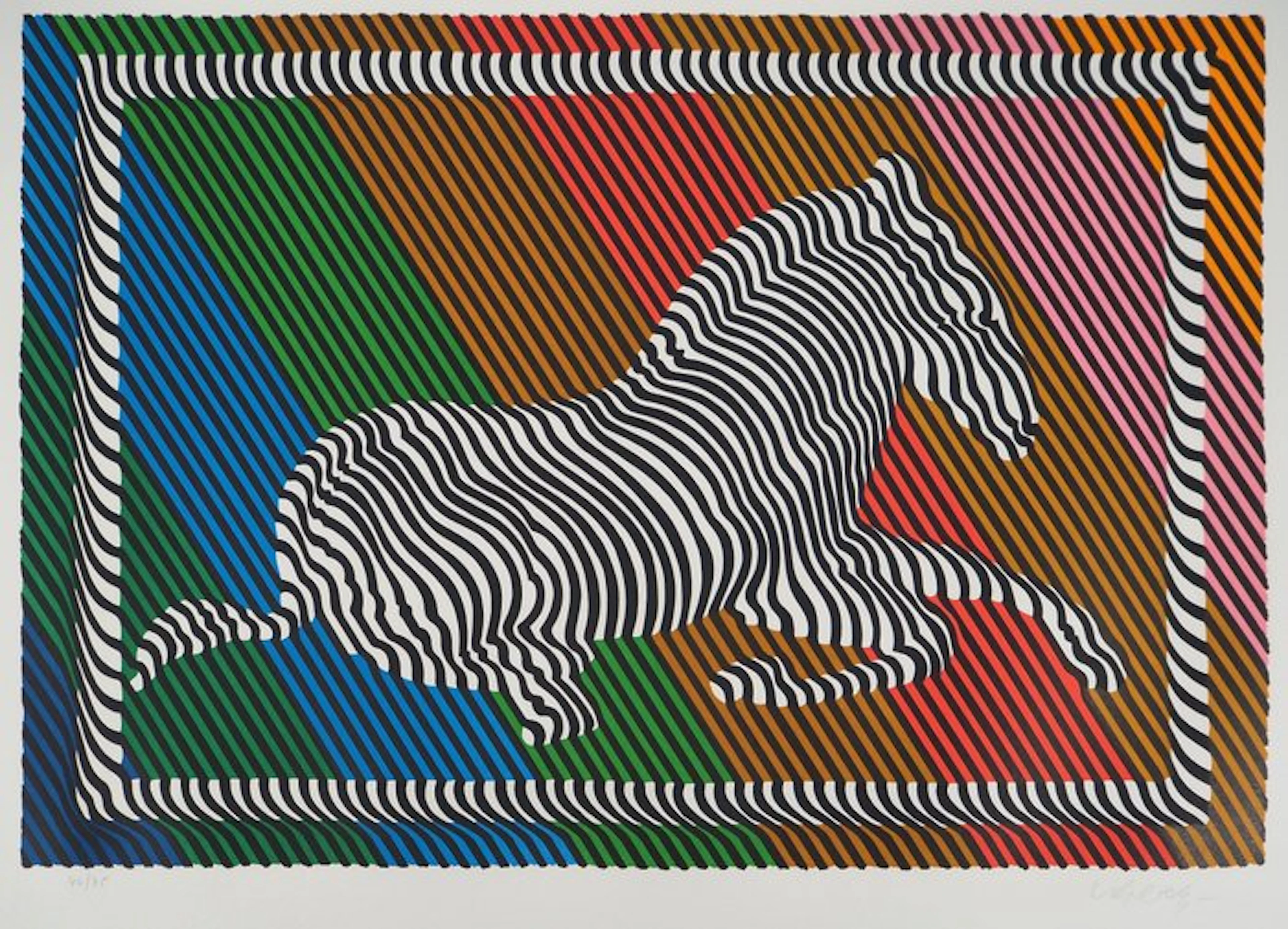 Victor Vasarely (1906-1997) - Composition cinétique : Zèbre