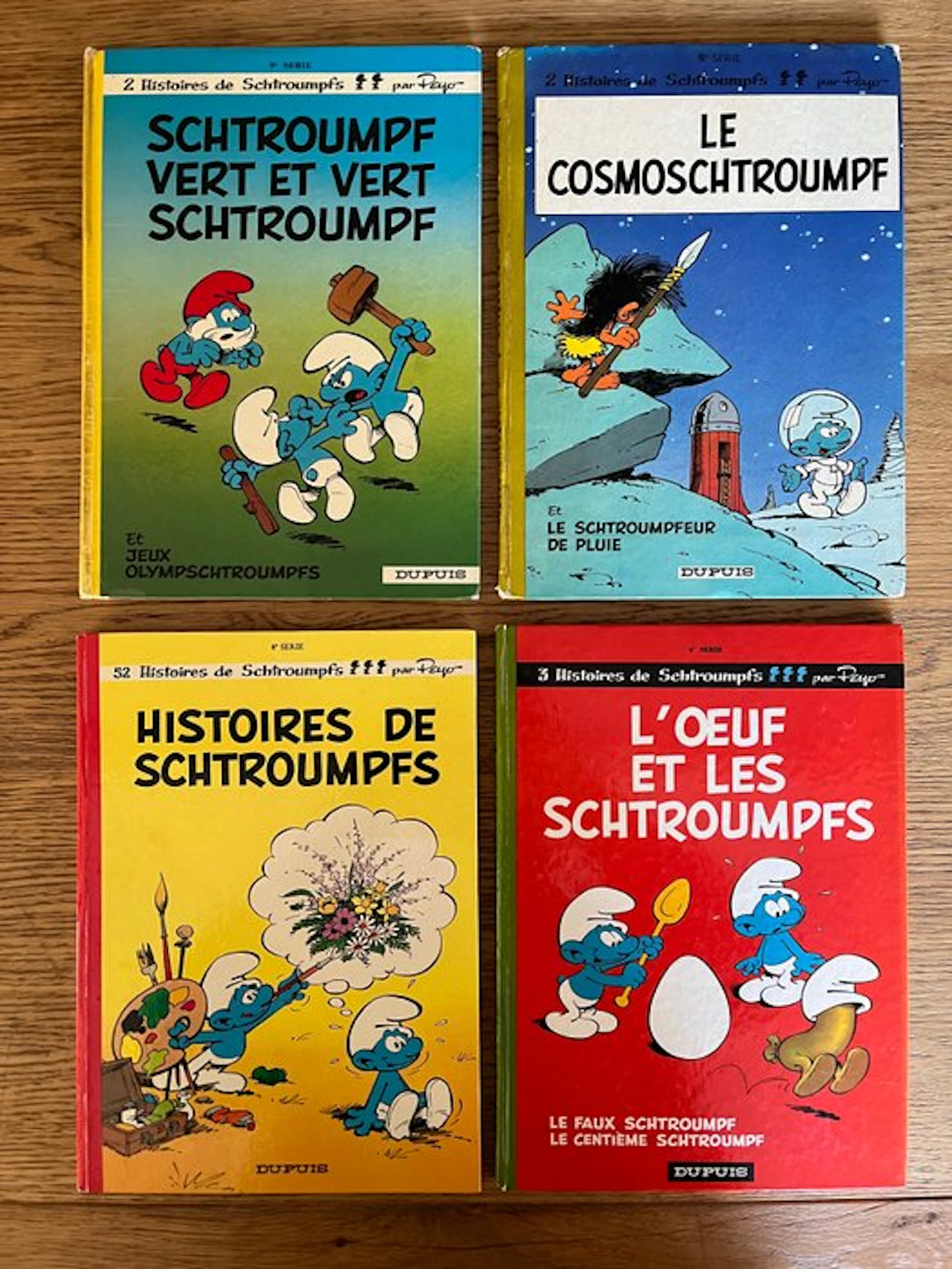 Les Schtroumpfs T4 + T6 + T8 + T9 - 4x C - 4 Album - First edition - 1968/1973
