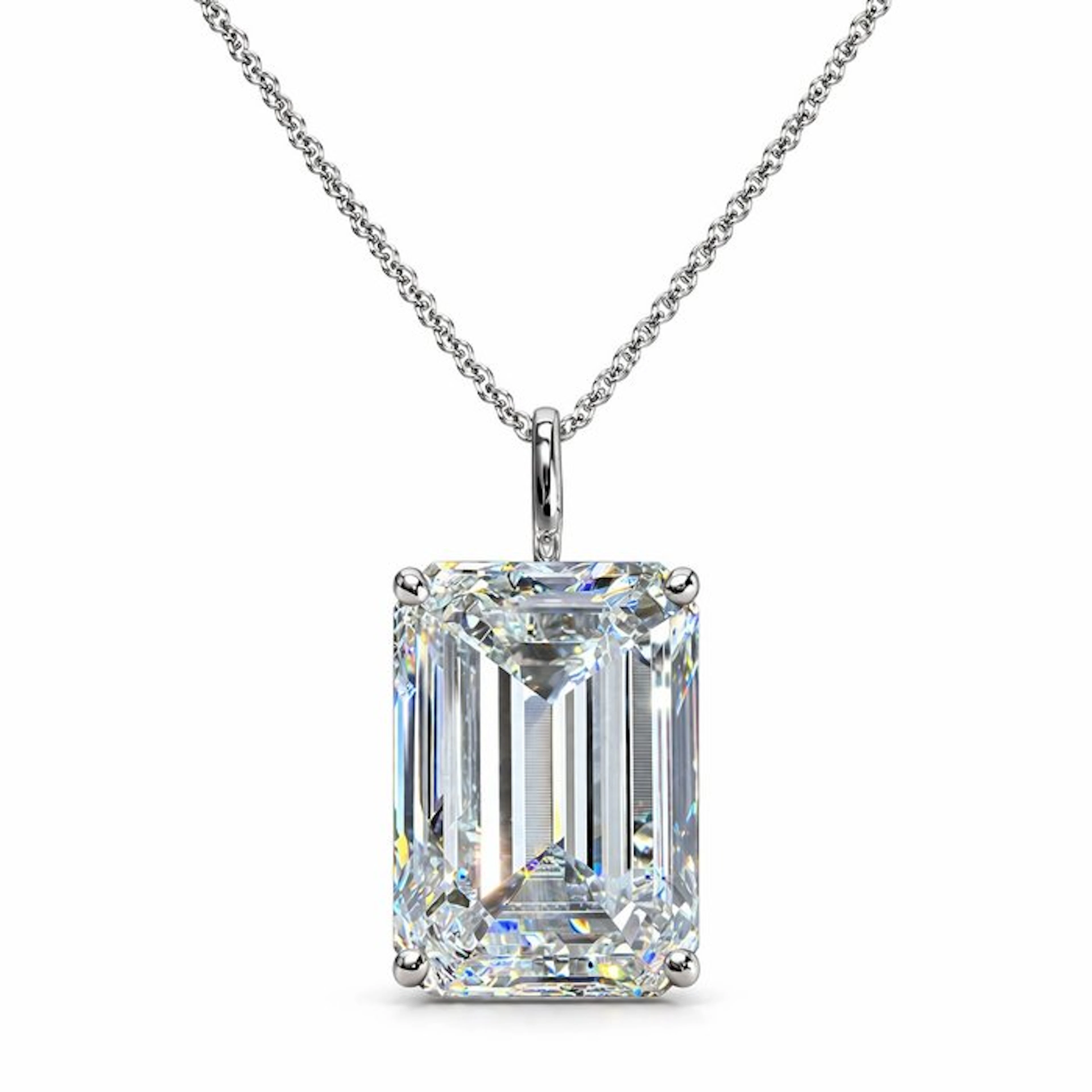 Necklace - 14 kt. White gold - 10.02ct. tw. Diamond (Lab-grown)