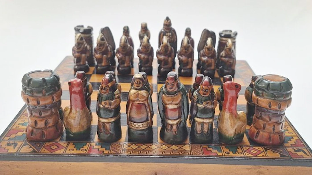 Chess set - Peruano - Hand-painted clay