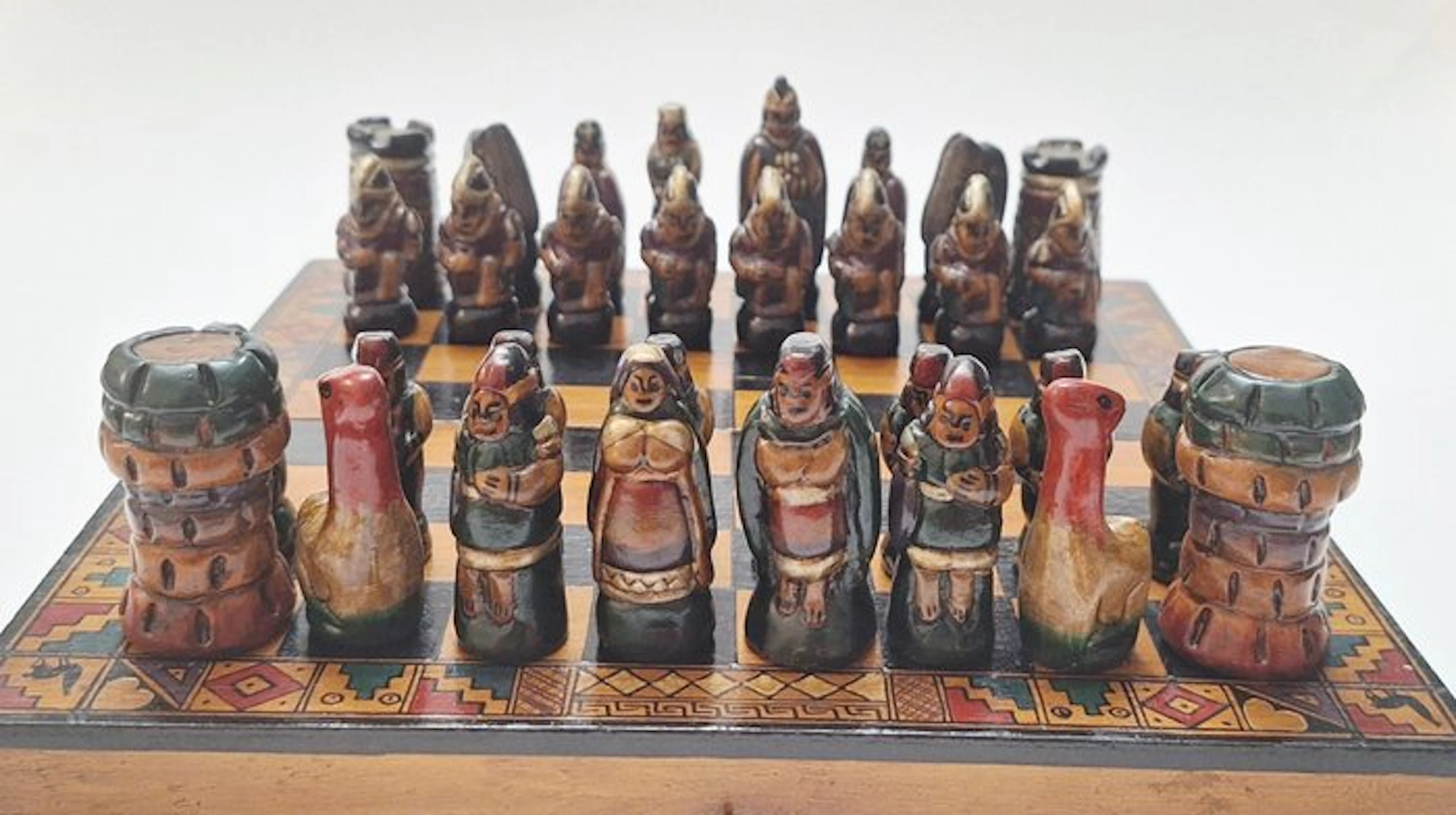 Chess set - Peruano - Hand-painted clay