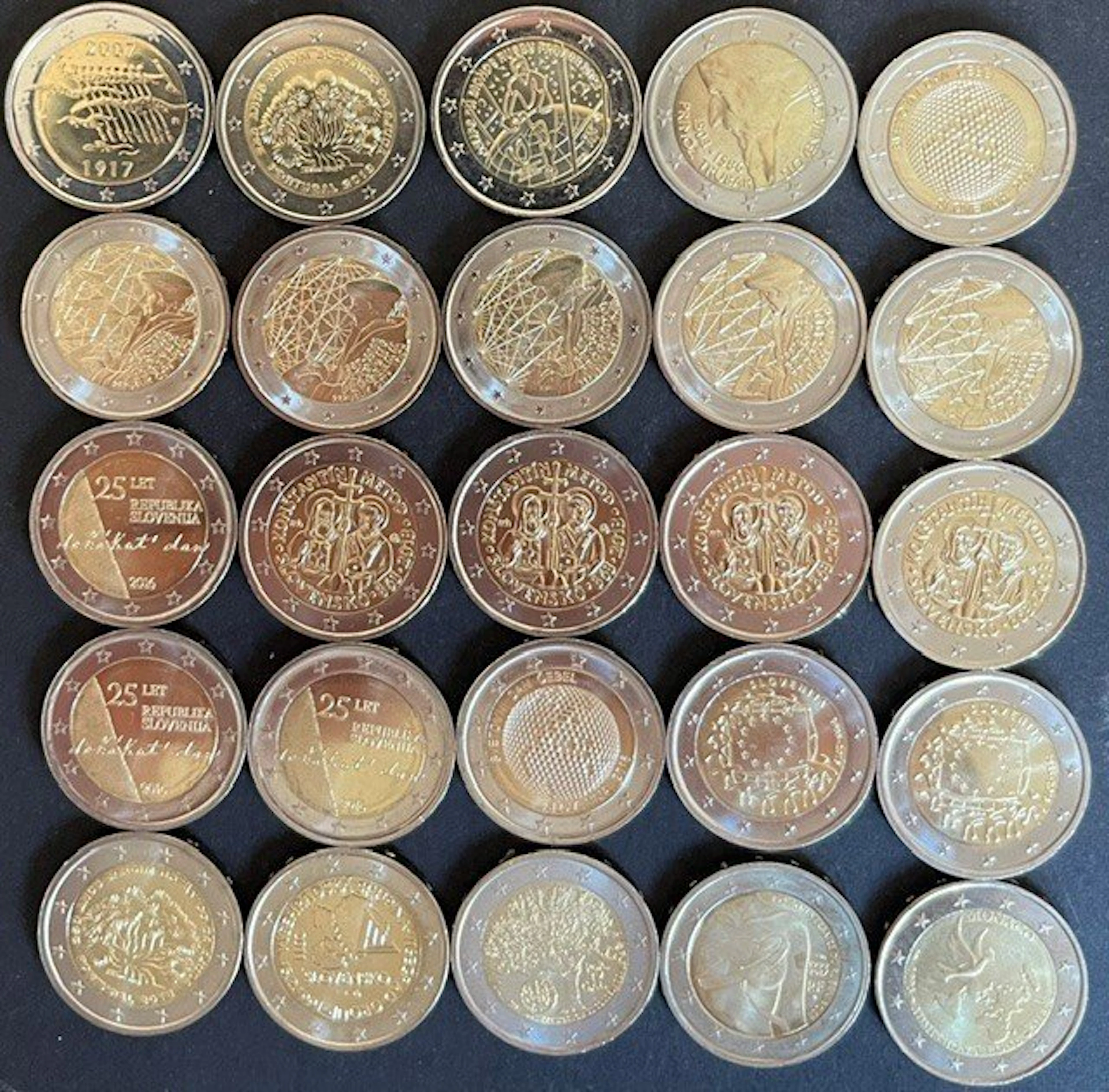 Europe. 2 Euro 2007/2023 (25 stuks) (No reserve price)