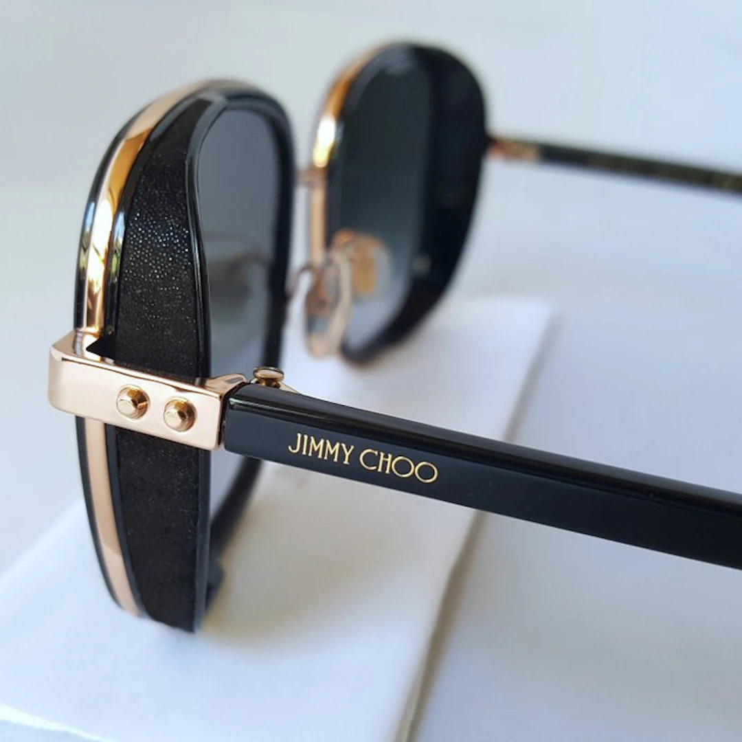 Jimmy Choo - Gold - Protector - ELVA - New - Sunglasses