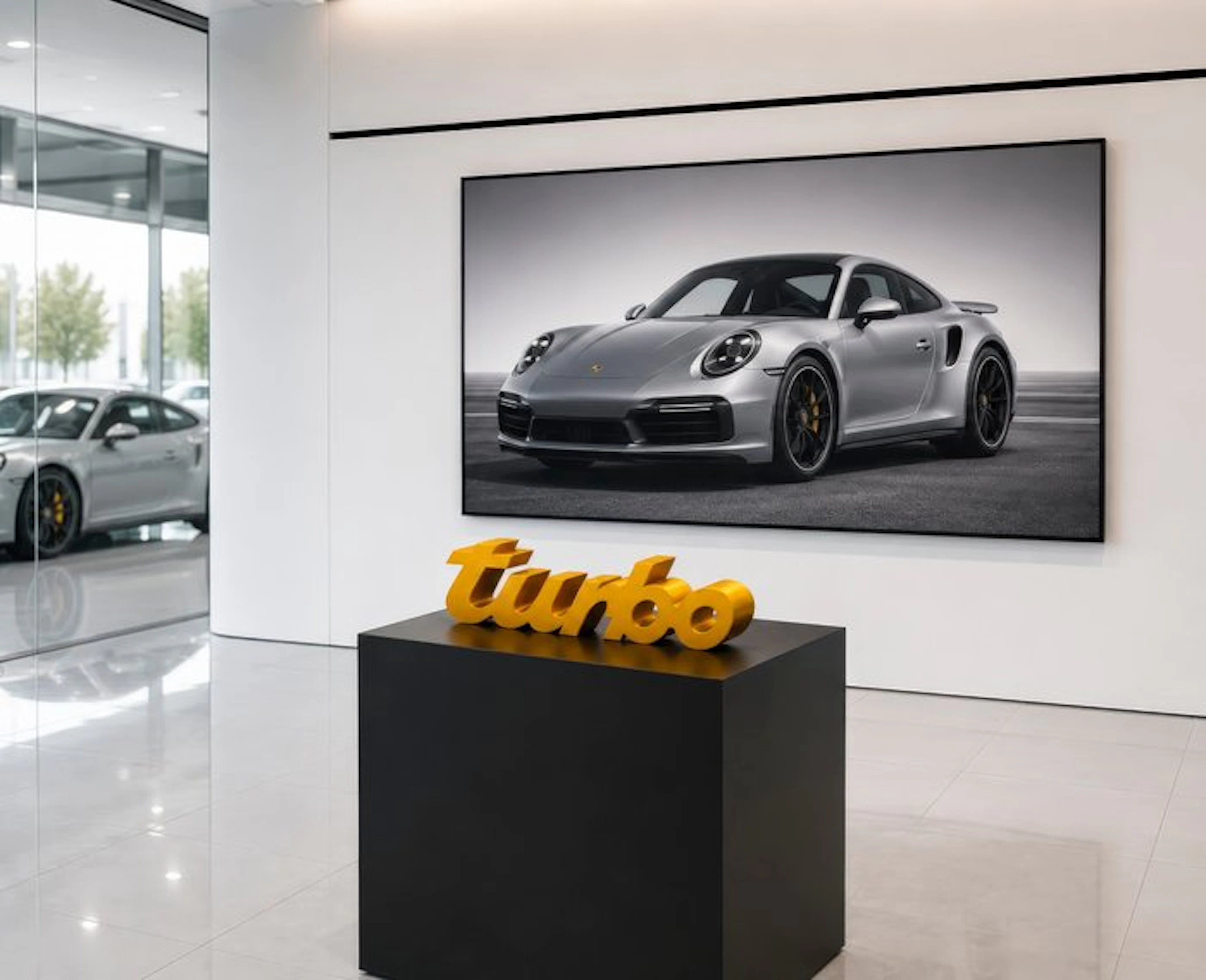 Emblem - Porsche - Sculpture « Turbo » – Hommage à la...