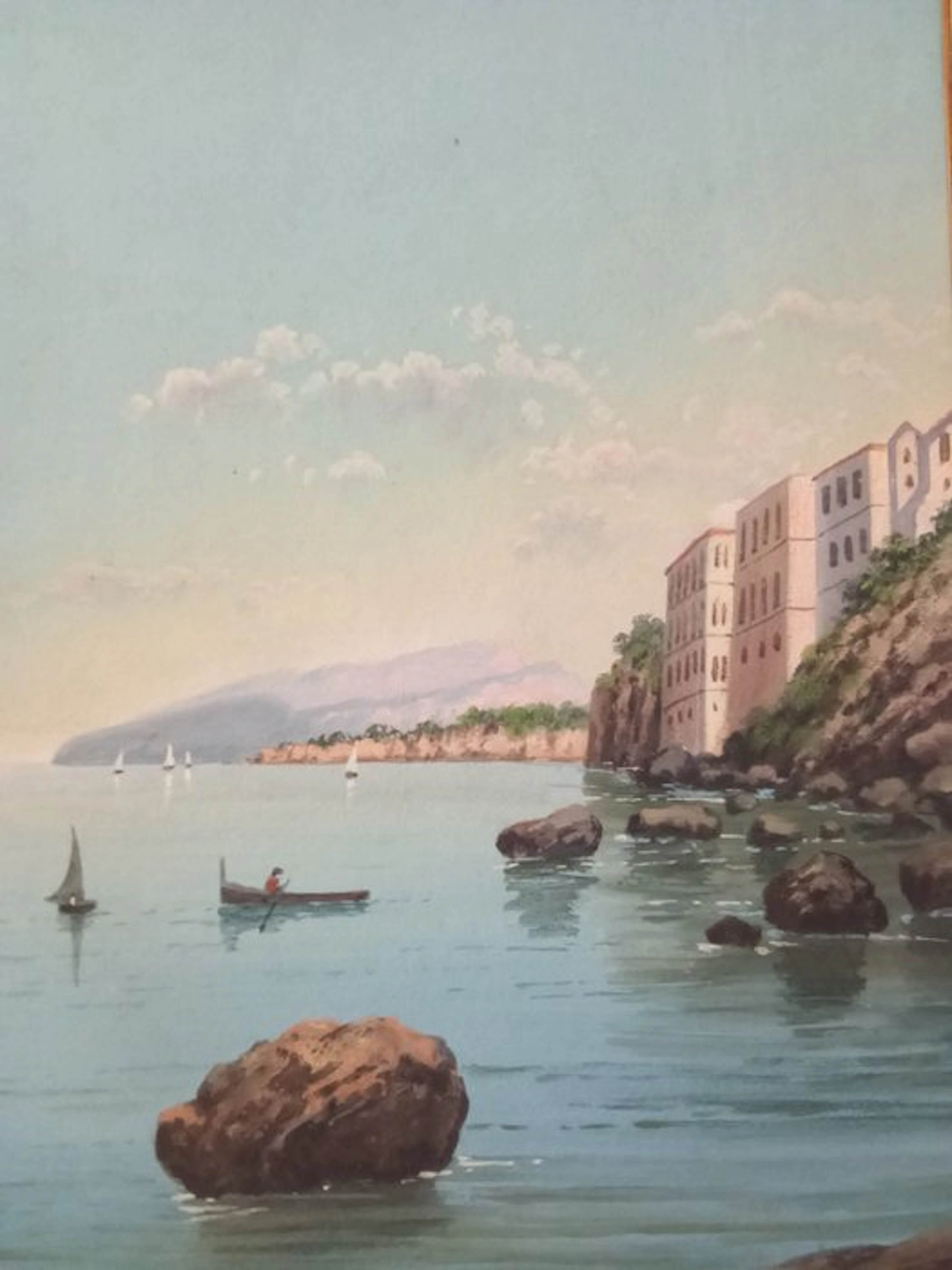 T. Berlingieri (XIX) - Vista della Costiera di Sorrento, Marina di Equa