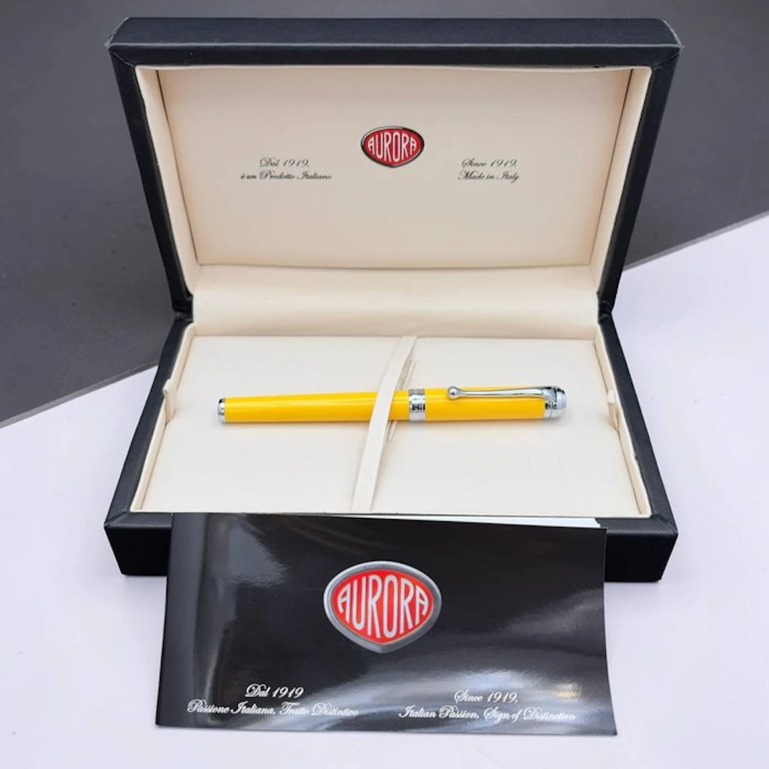 Aurora - Ipsilon Resin Yellow - No reserve price - Roller ball pen