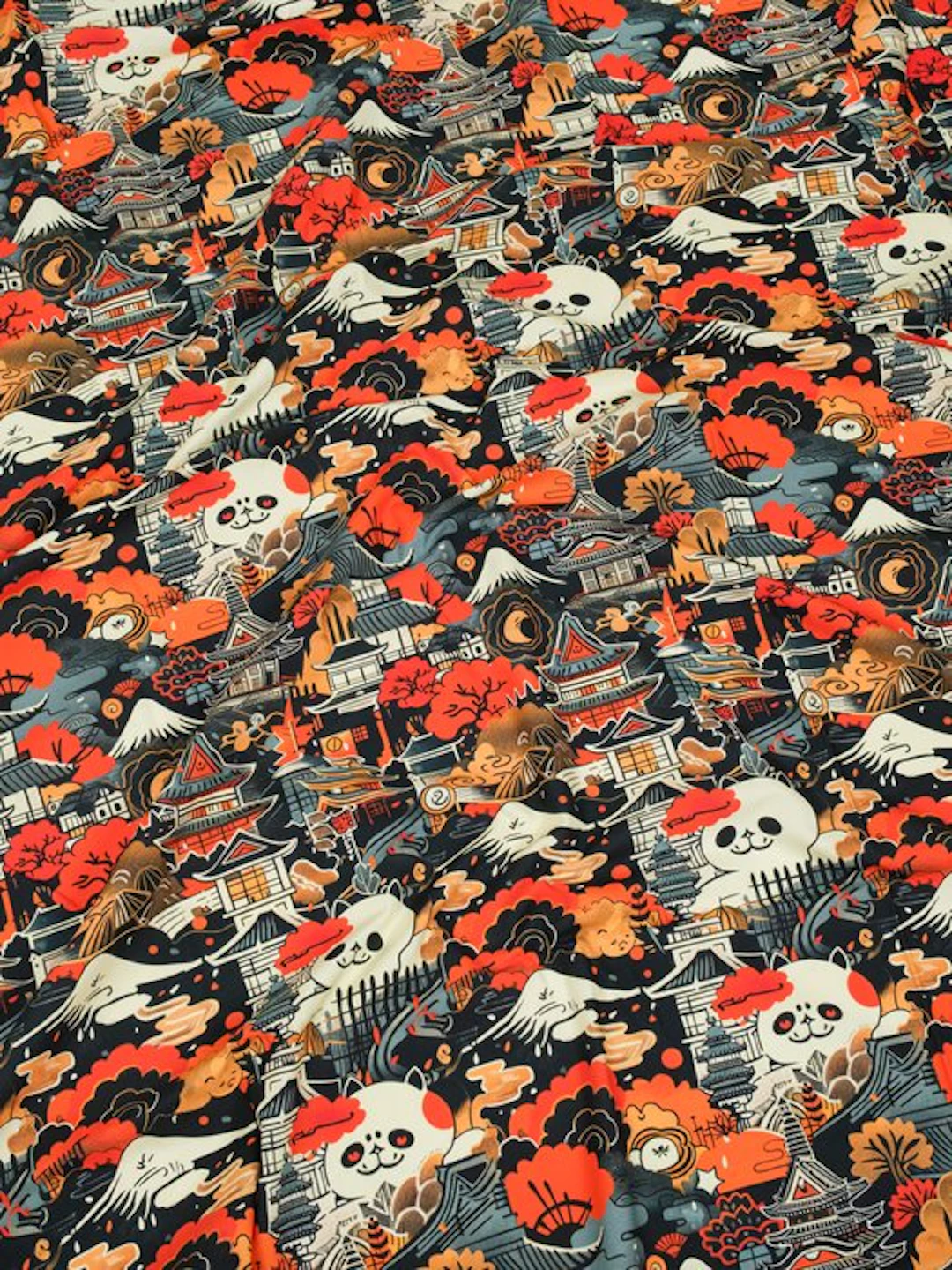 TexStilArt - KYOTO PANDA - Exclusive Fabric 3 x 3 meters...