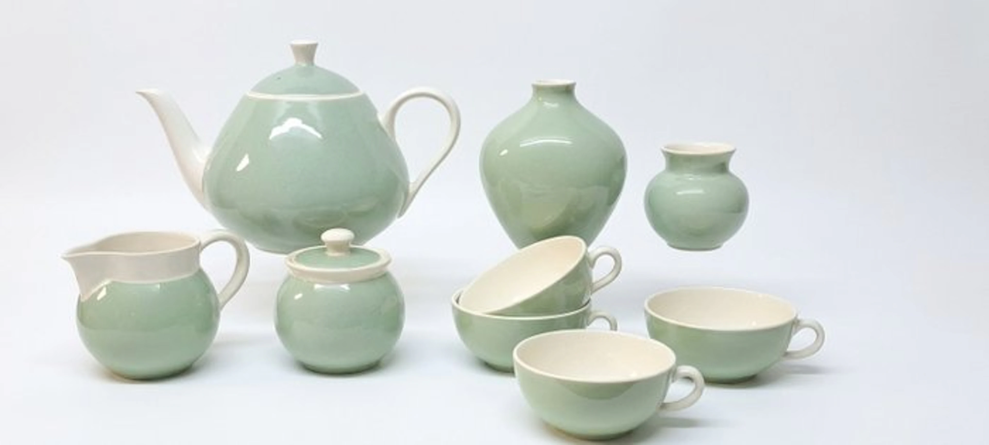 Villeroy & Boch - Tea service (9) - Serie Saar - faience - Very rare