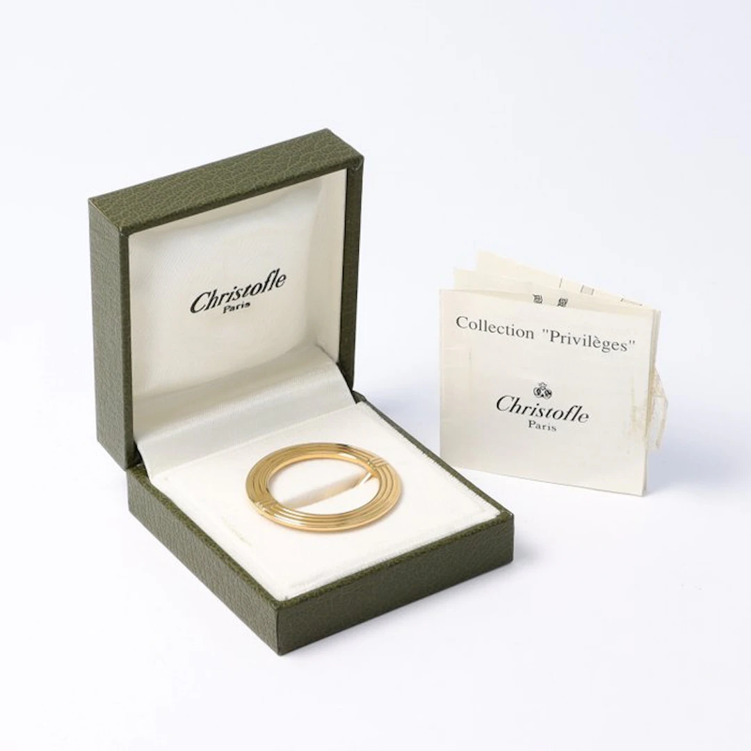 Metal, Gold-plated - Scarf ring - Christofle model Aria