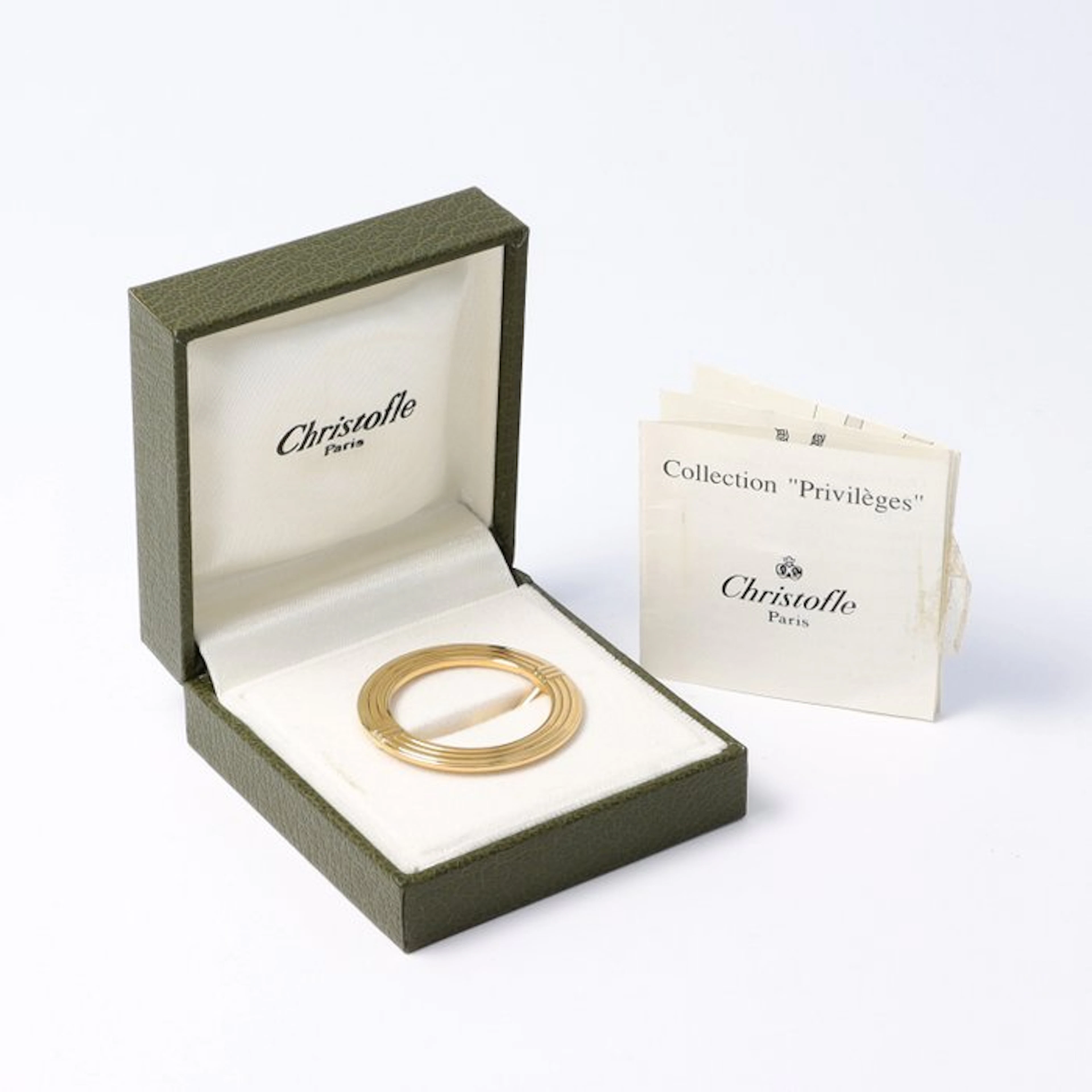 Metal, Gold-plated - Scarf ring - Christofle model Aria