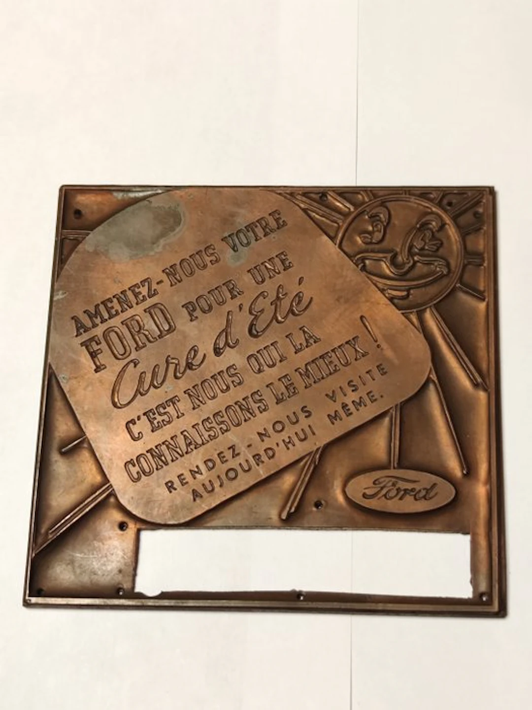 printing plate - Ford - Service Ford Dealer drukplaat