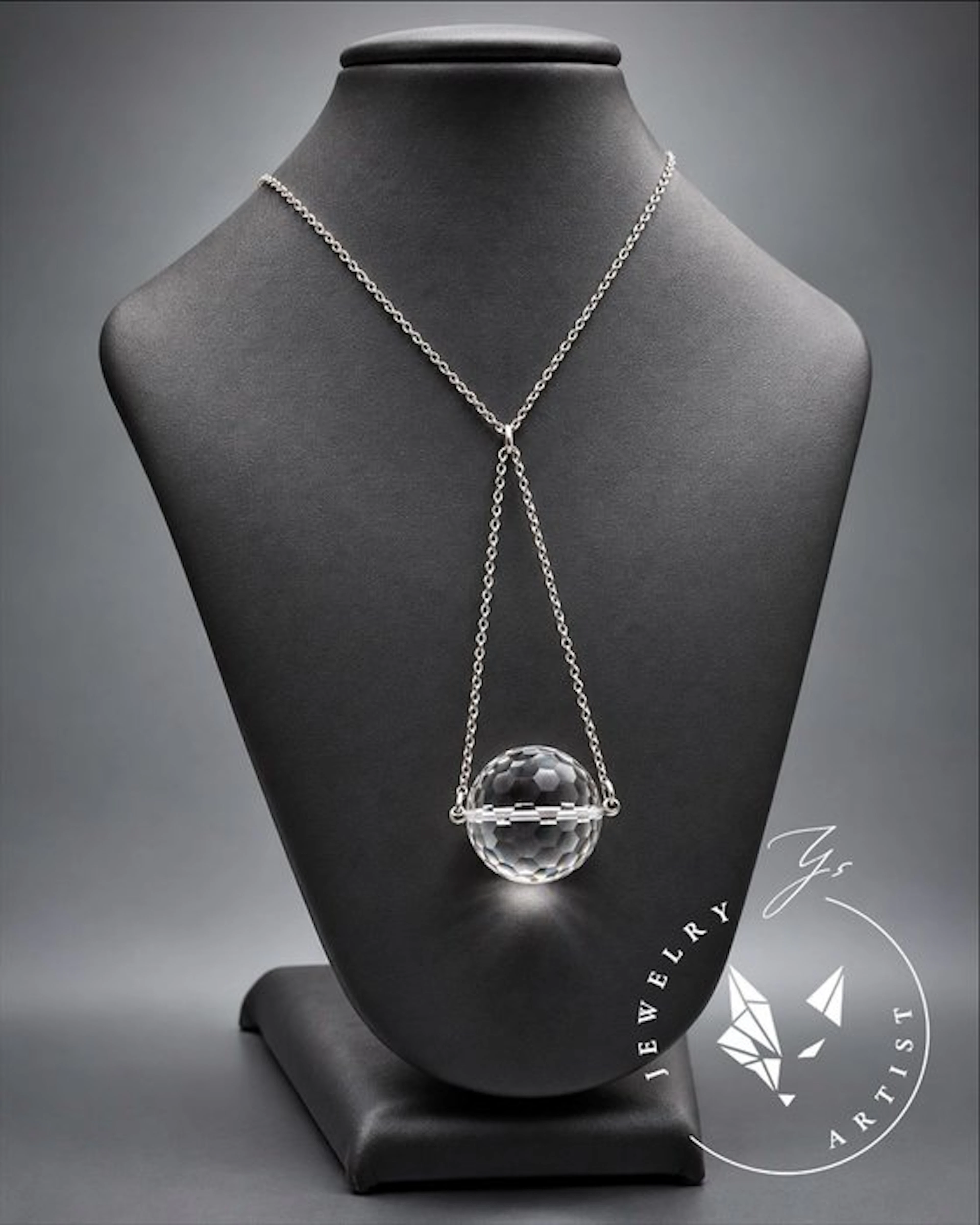 Designer Jewelry - Exceptional Rock Crystal - 925 Silver...