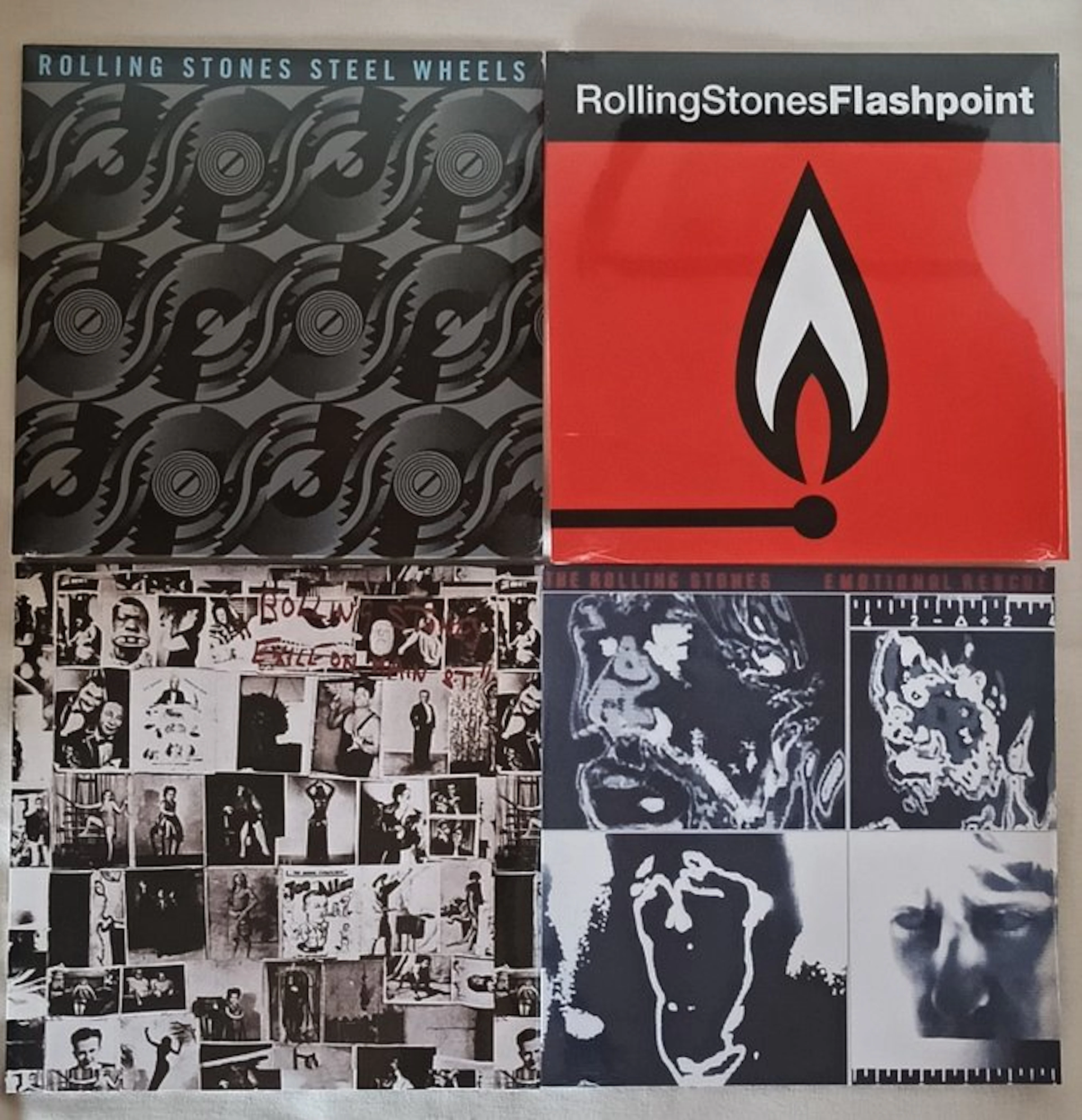 Rolling Stones - 4x Albums Modern Pressings - Steel Wheels
