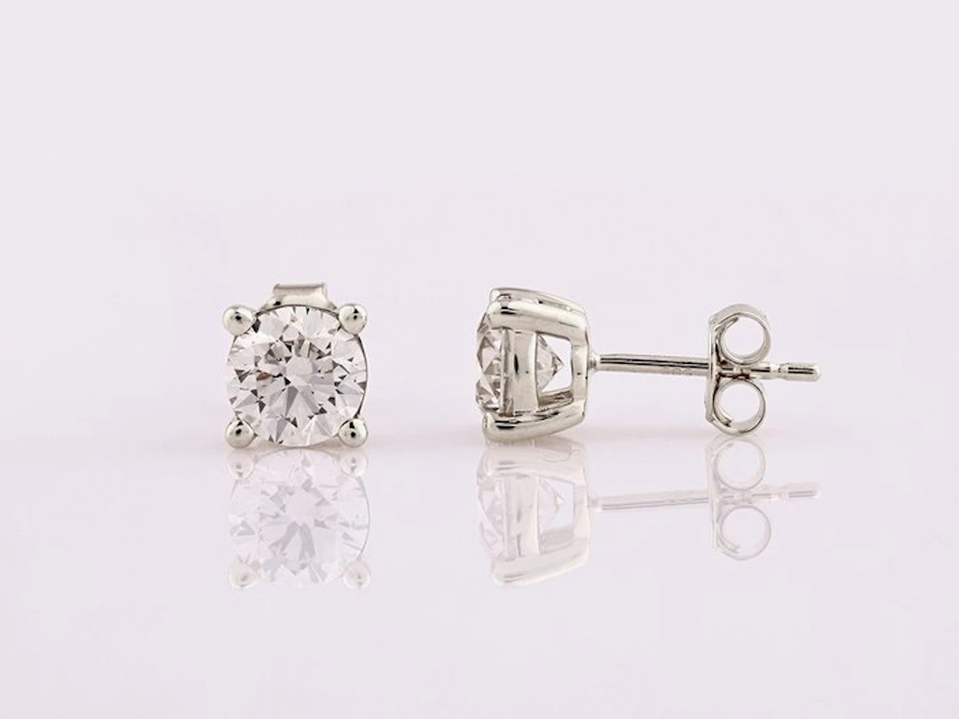 Earrings - 14 kt. White gold - 3.07ct. tw. Diamond (Lab-grown)