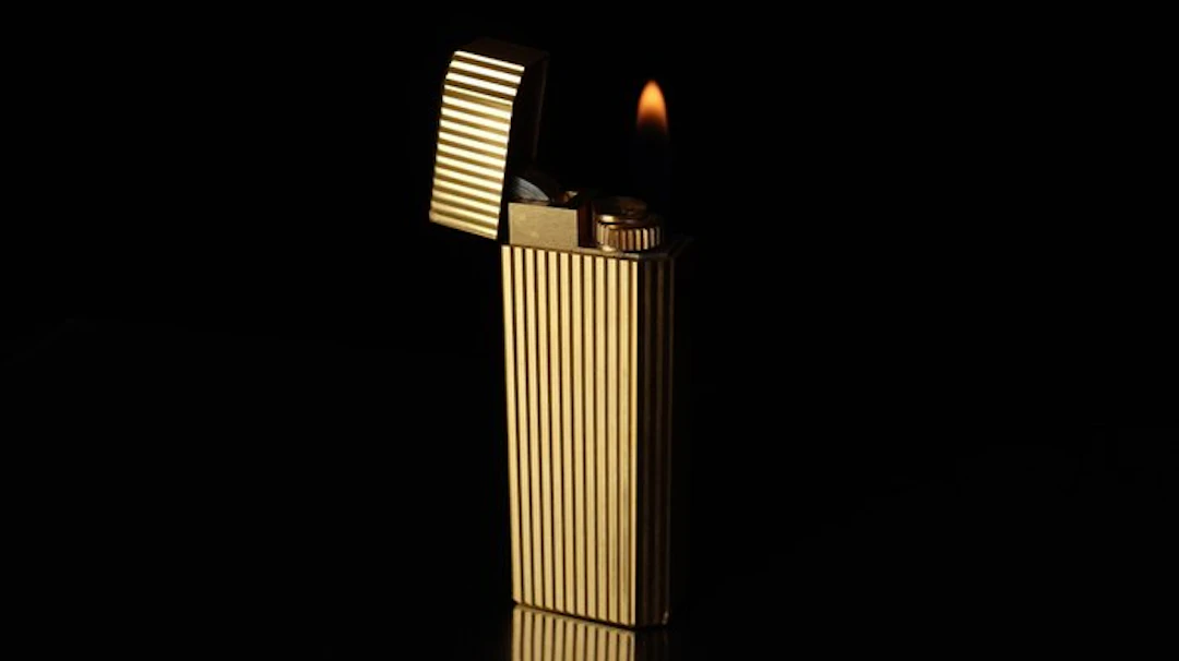 Cartier - Pentagon Godron Pattern Vintage gas Lighter - Lighter - Gold plated