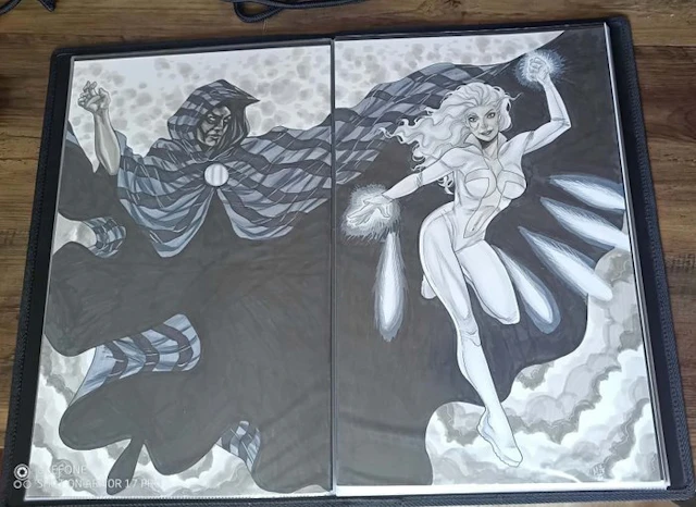 Monte Baldwin - 1 Original drawing - Cloak and Dagger - DPS, encre et peinture