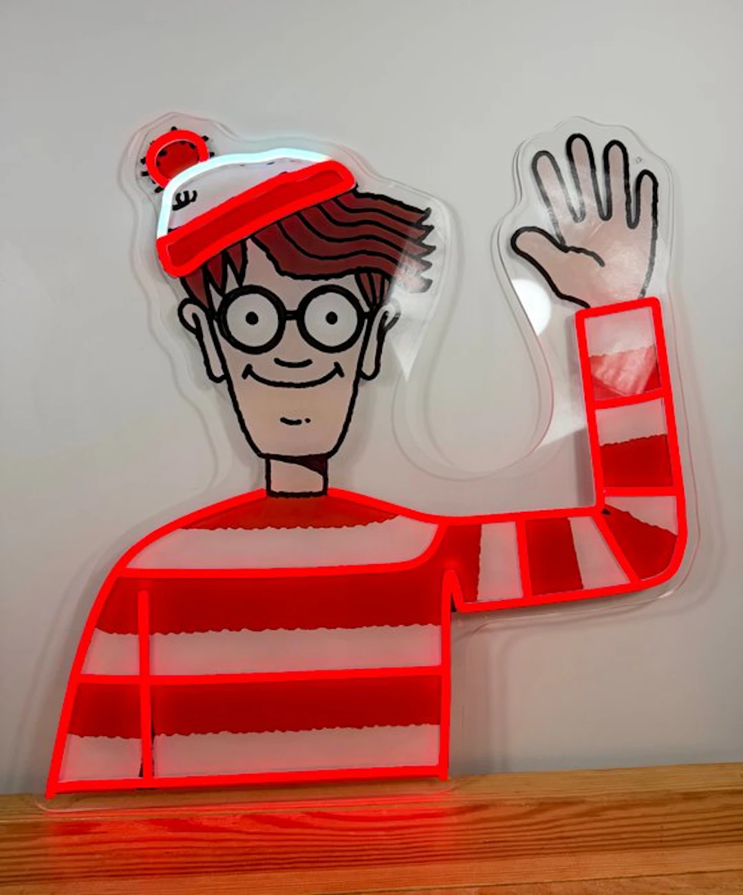 Where's Wally ? - Neon light sign - Plexiglass