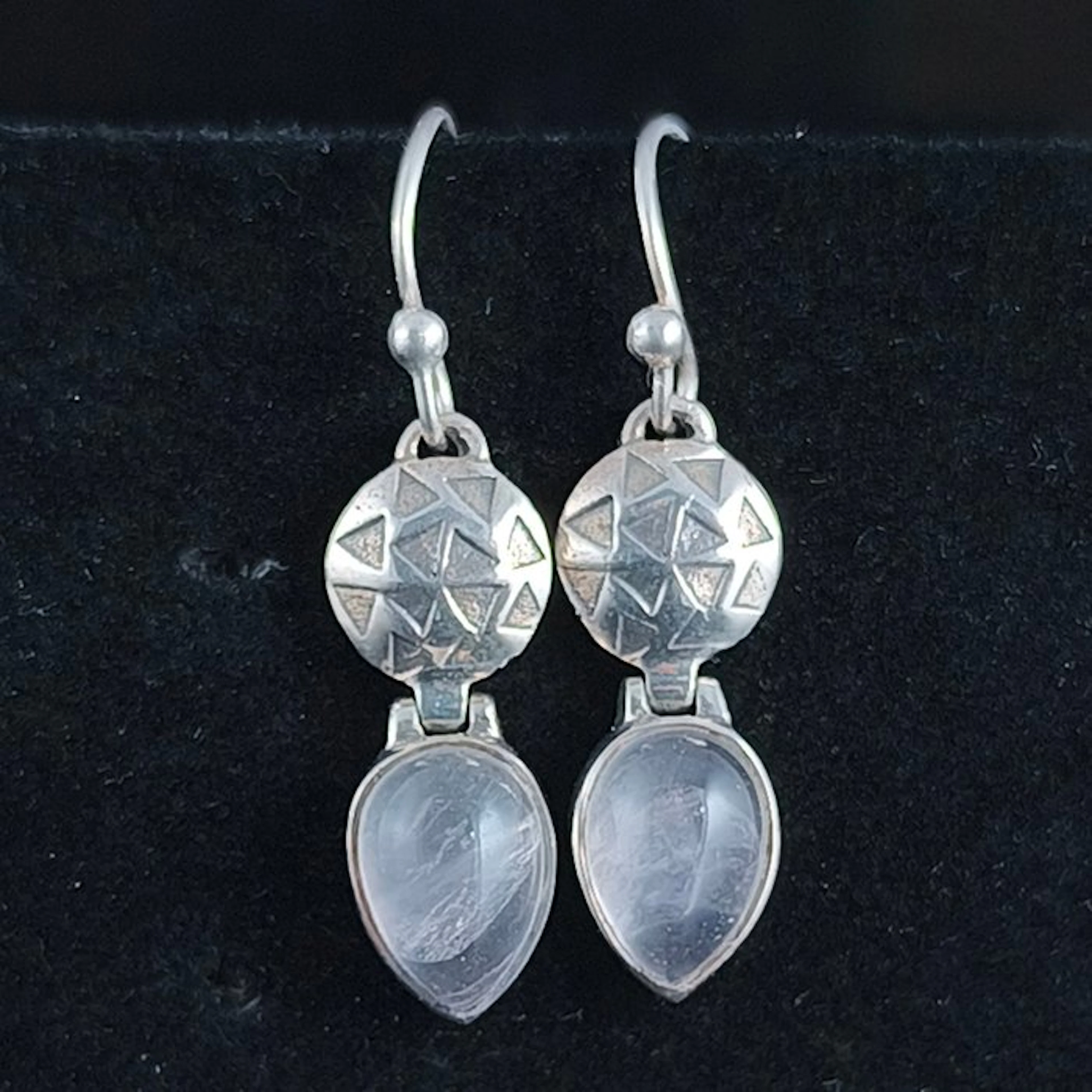 Quartz - Silver - Earrings - Sterling Silver Rose