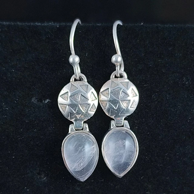 Quartz - Silver - Earrings - Sterling Silver Rose