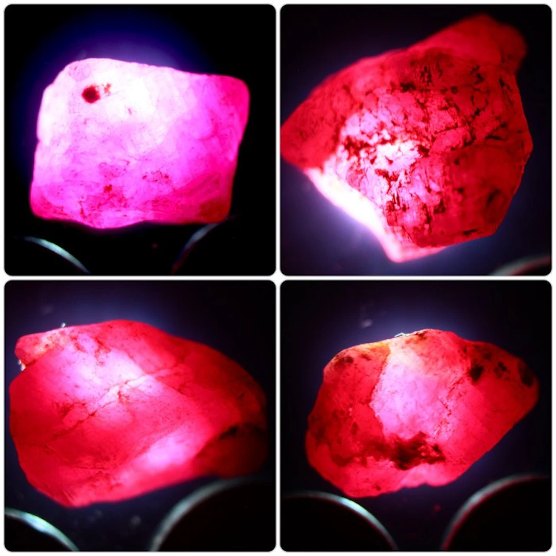 Cts. 43.70 Natural rough ruby - Specimen- 8.74 g - (4)
