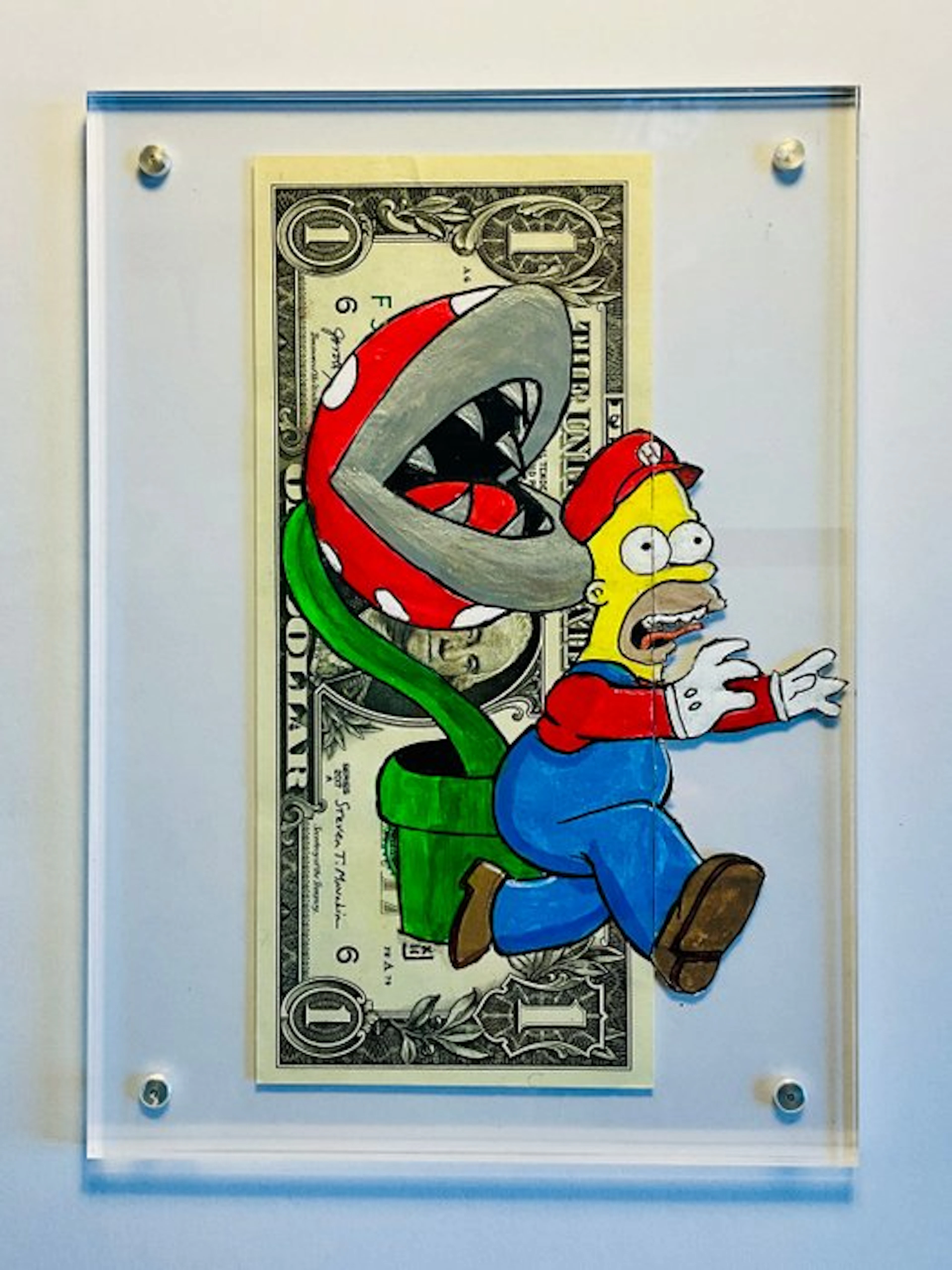 Lex (1979) - “ Super Homer Bros “ Dollar Bill -frame included- No reserve