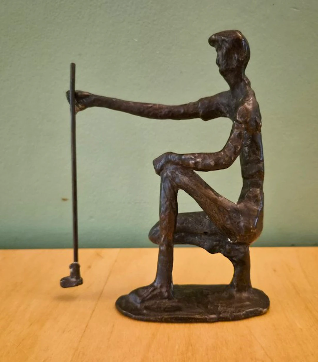 Statuette, Golfer - 17 cm - Bronze