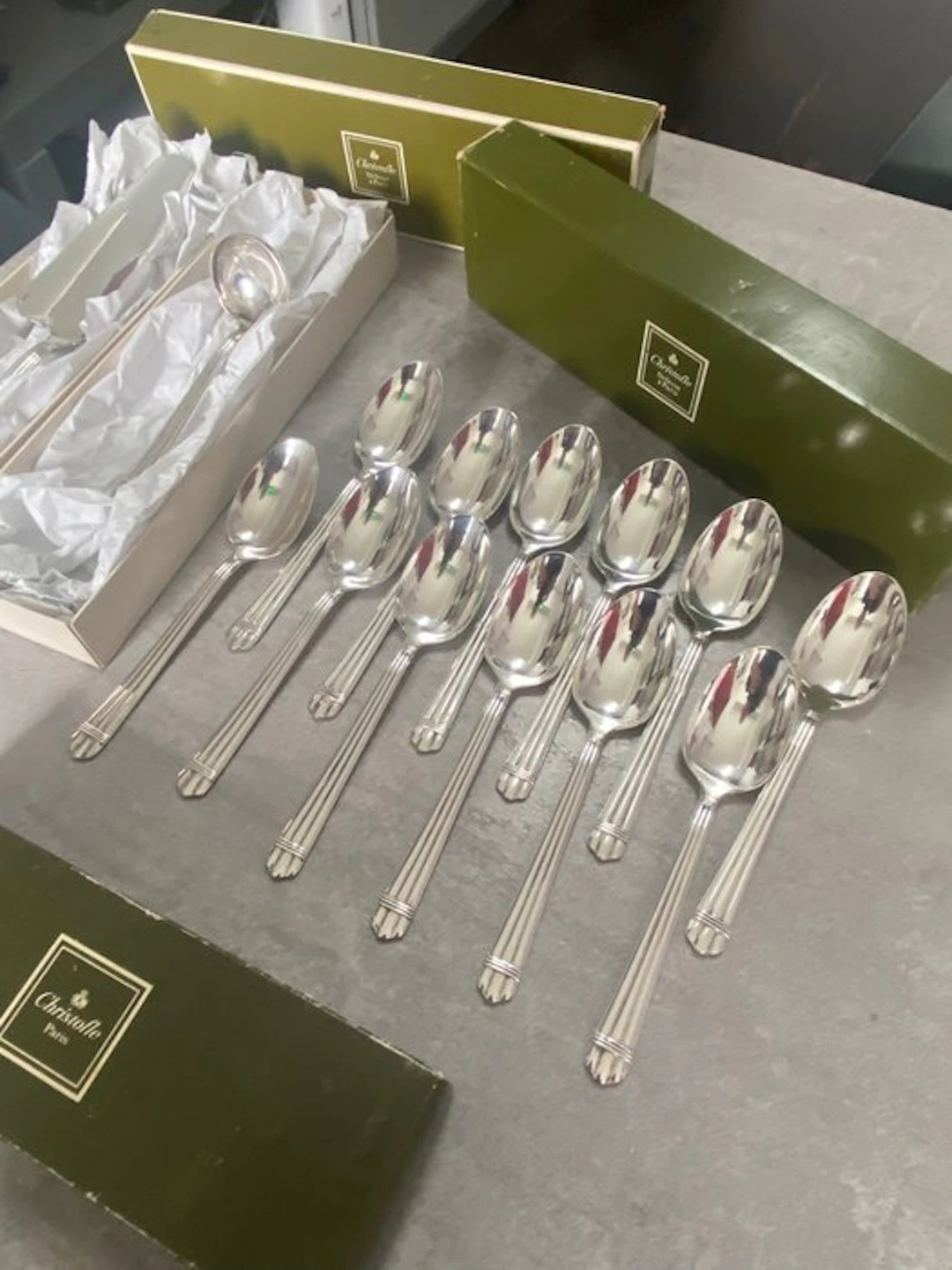 Christofle - Dessert service (14) - Aria - Silverplated