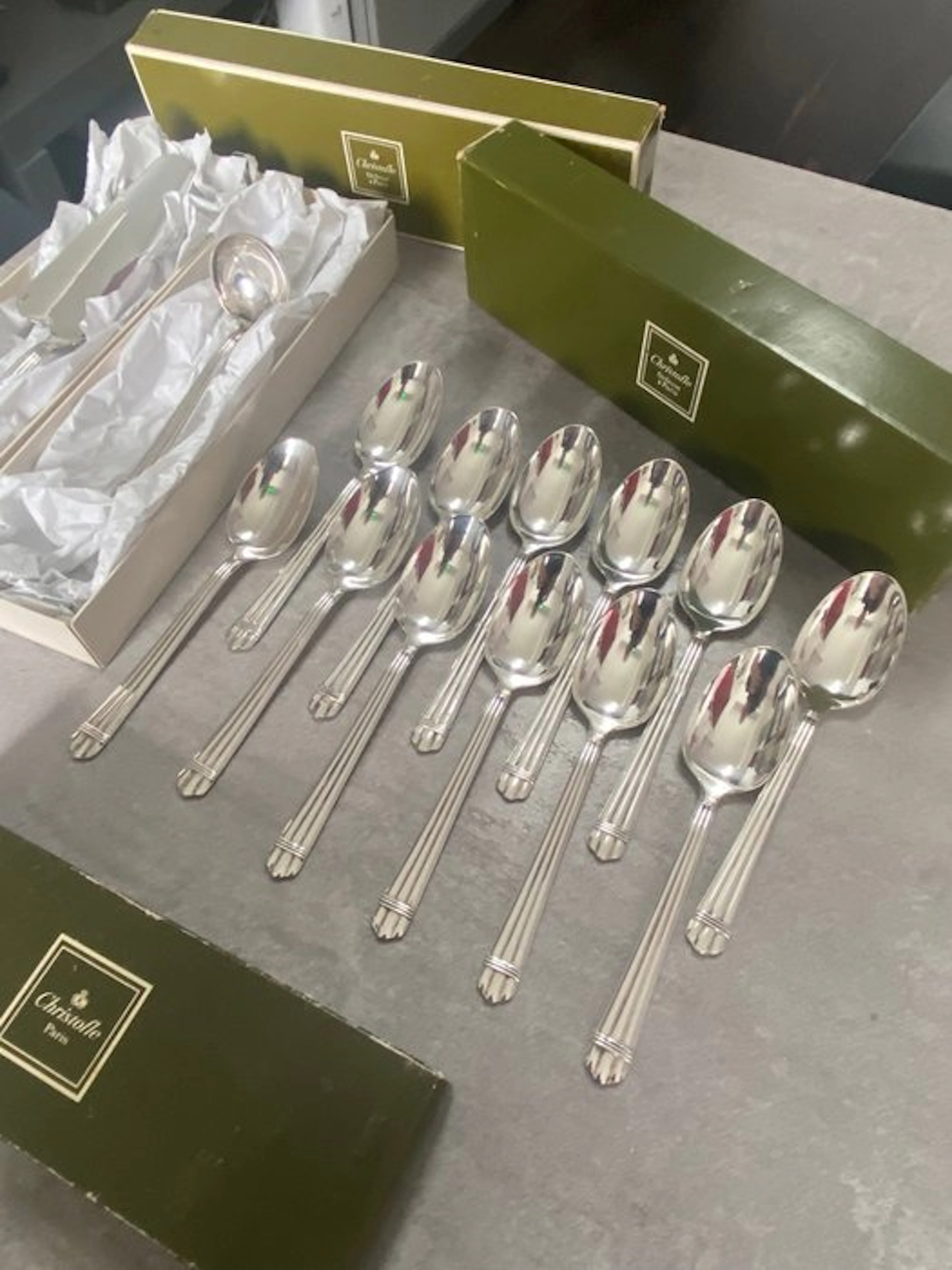 Christofle - Dessert service (14) - Aria - Silverplated
