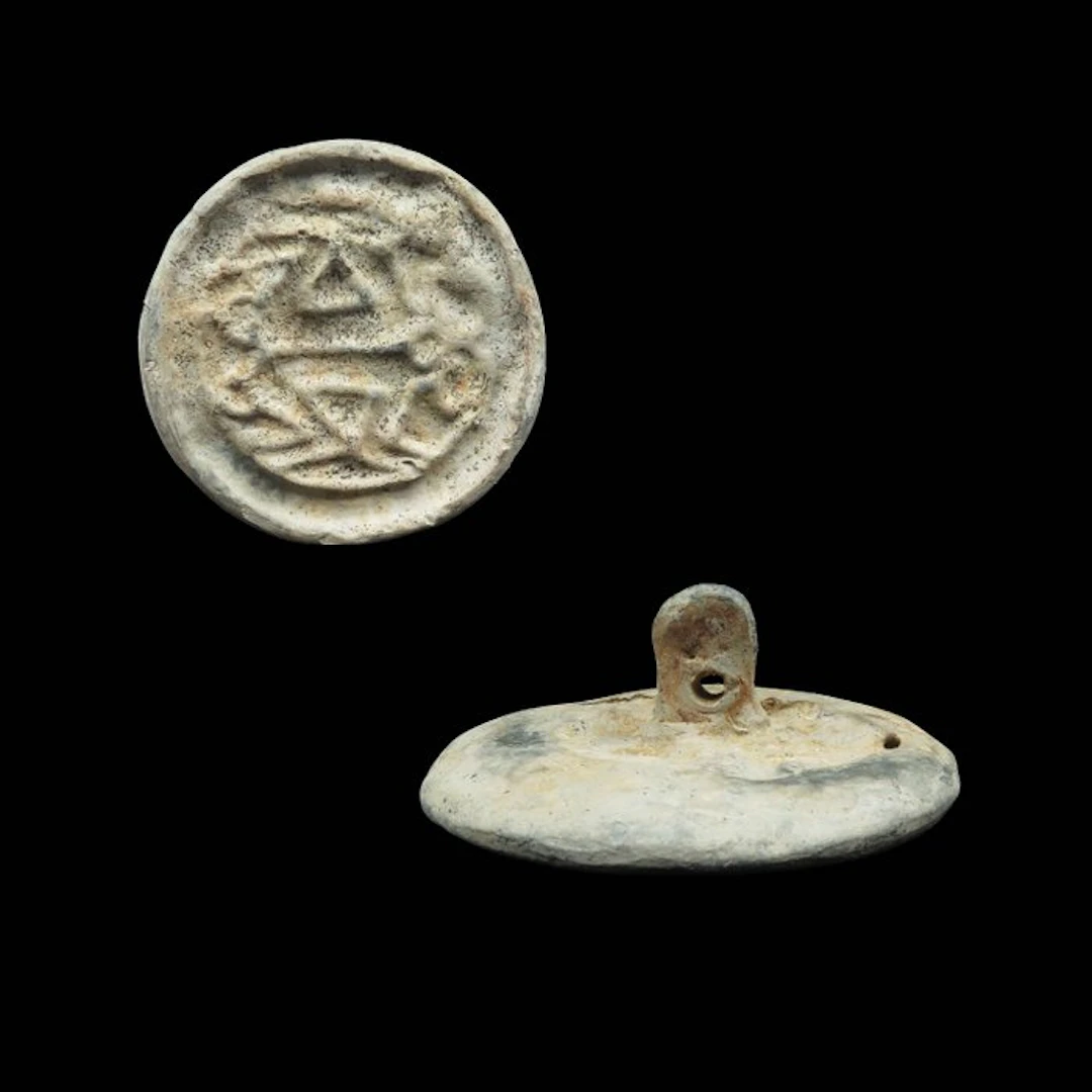 Byzantine Lead Pilgrim's Stamp with Saint Simeon the...
