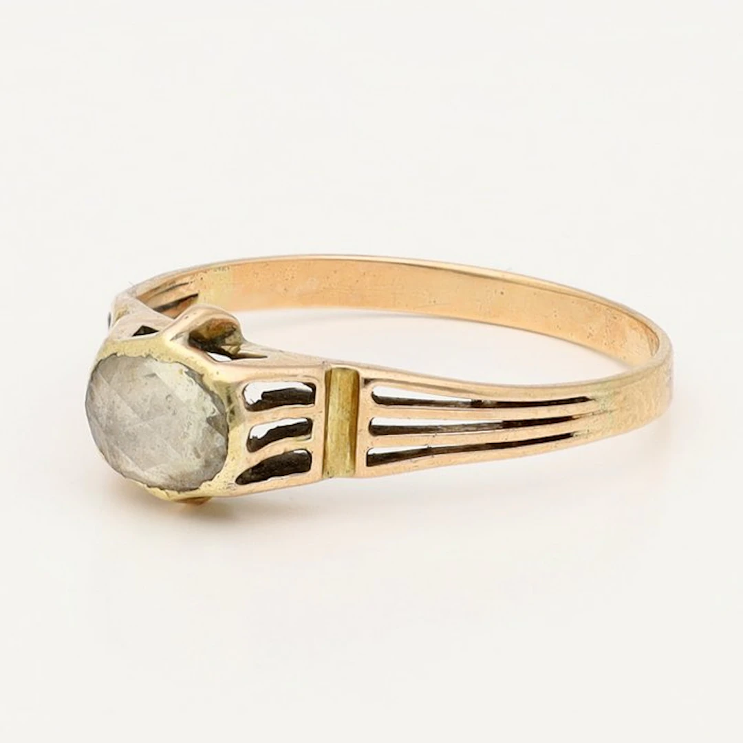 No reserve price - Ring - 14 kt. Rose gold - Diamond/Natural