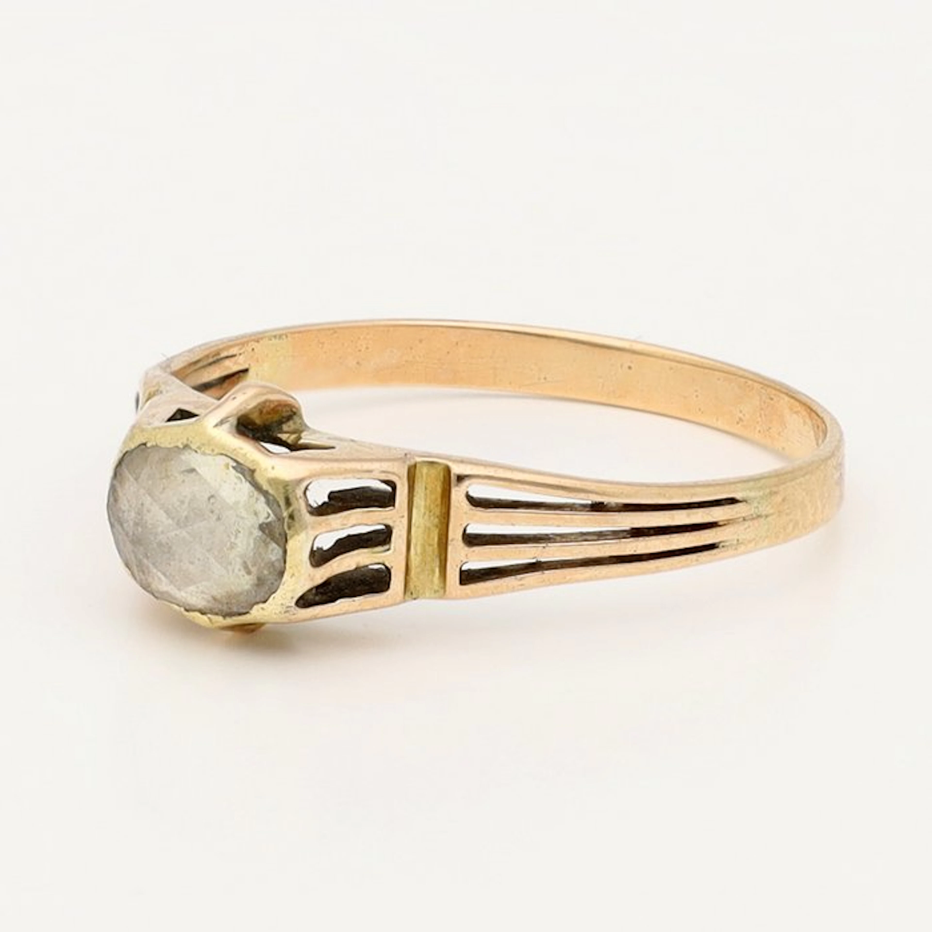 No reserve price - Ring - 14 kt. Rose gold - Diamond/Natural