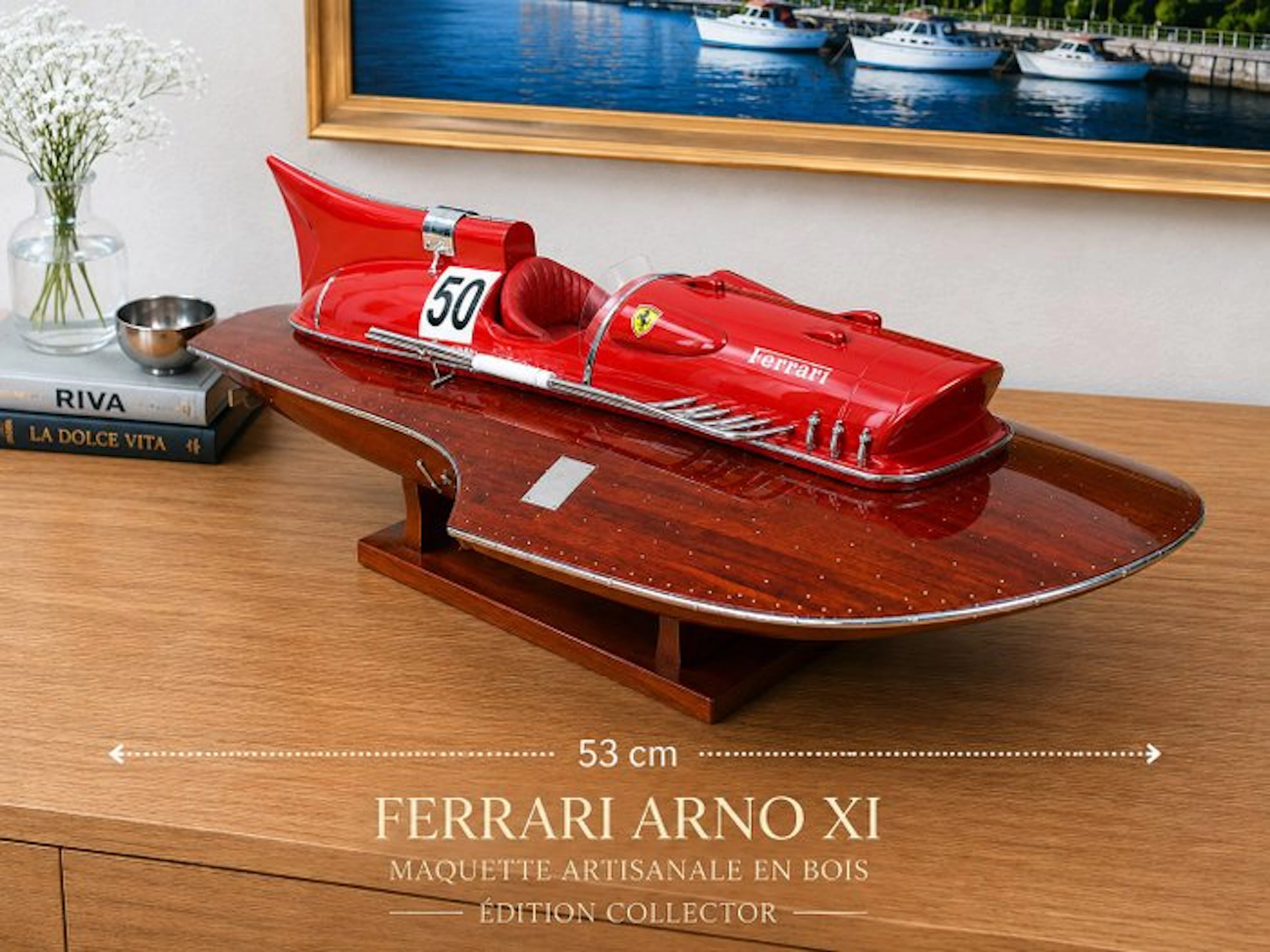 Ferrari Arno IX clouté maquette de luxe 55 cm 1:14 - Model yacht