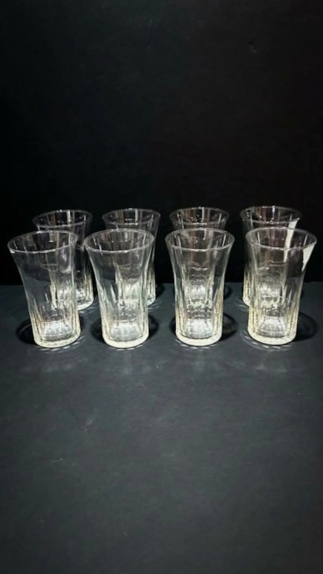 Val Saint Lambert - Drinking glass (8) - Mery Esneux - faceted crystal