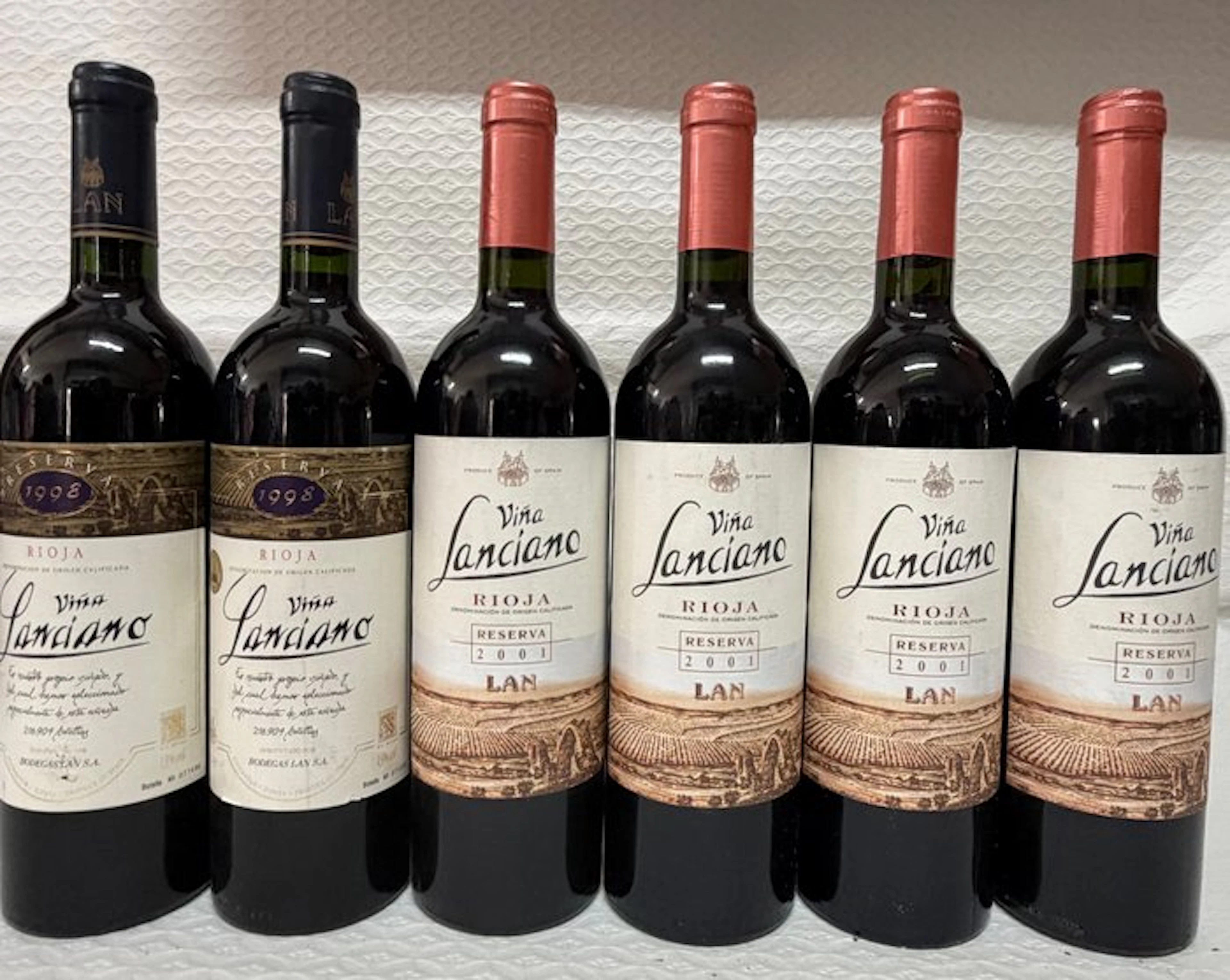 1998 (x2) & 2001 (x4) Bodegas Lan