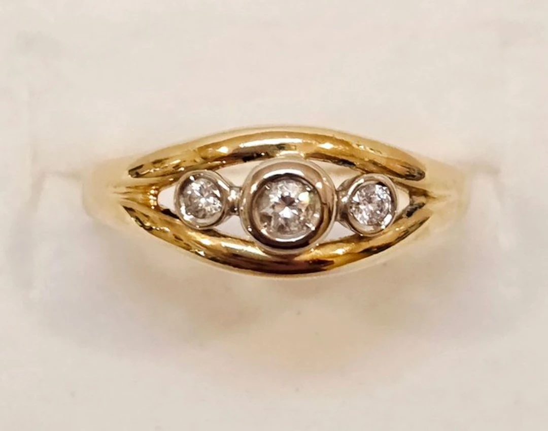 Damiani - Ring - 18 kt. Yellow gold, White gold - Perfect 90s