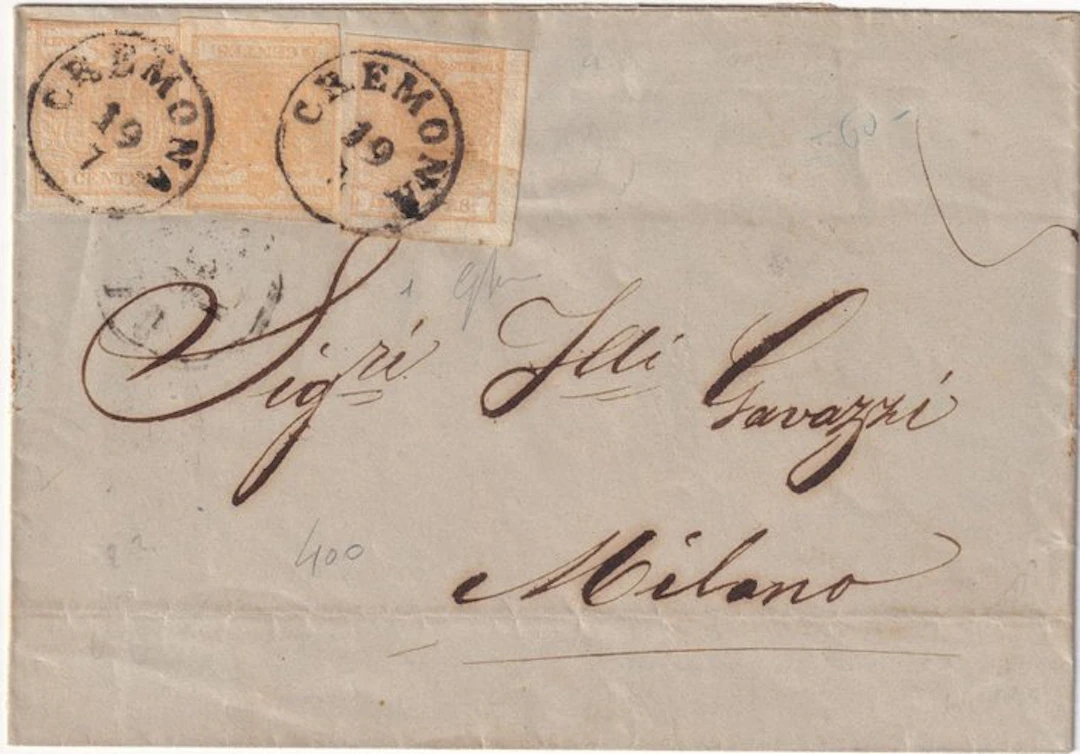 Italian Ancient States - Lombardo Veneto 1856 - July 19